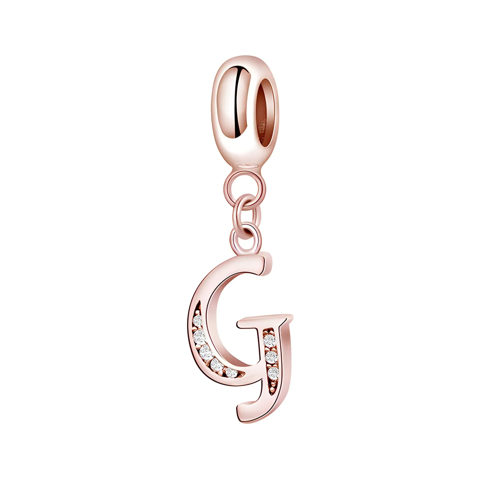 Symretie Bead Charm Ciondolo Argento Sterling 925 con Cubic Zirconia per Pandora Braccialetti e Collane Europee - immagine 1