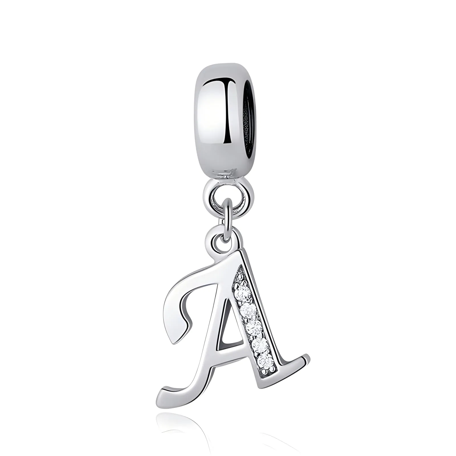 Symretie Bead Charm Ciondolo Argento Sterling 925 con Cubic Zirconia per Braccialetti e Collane Europei - immagine 1