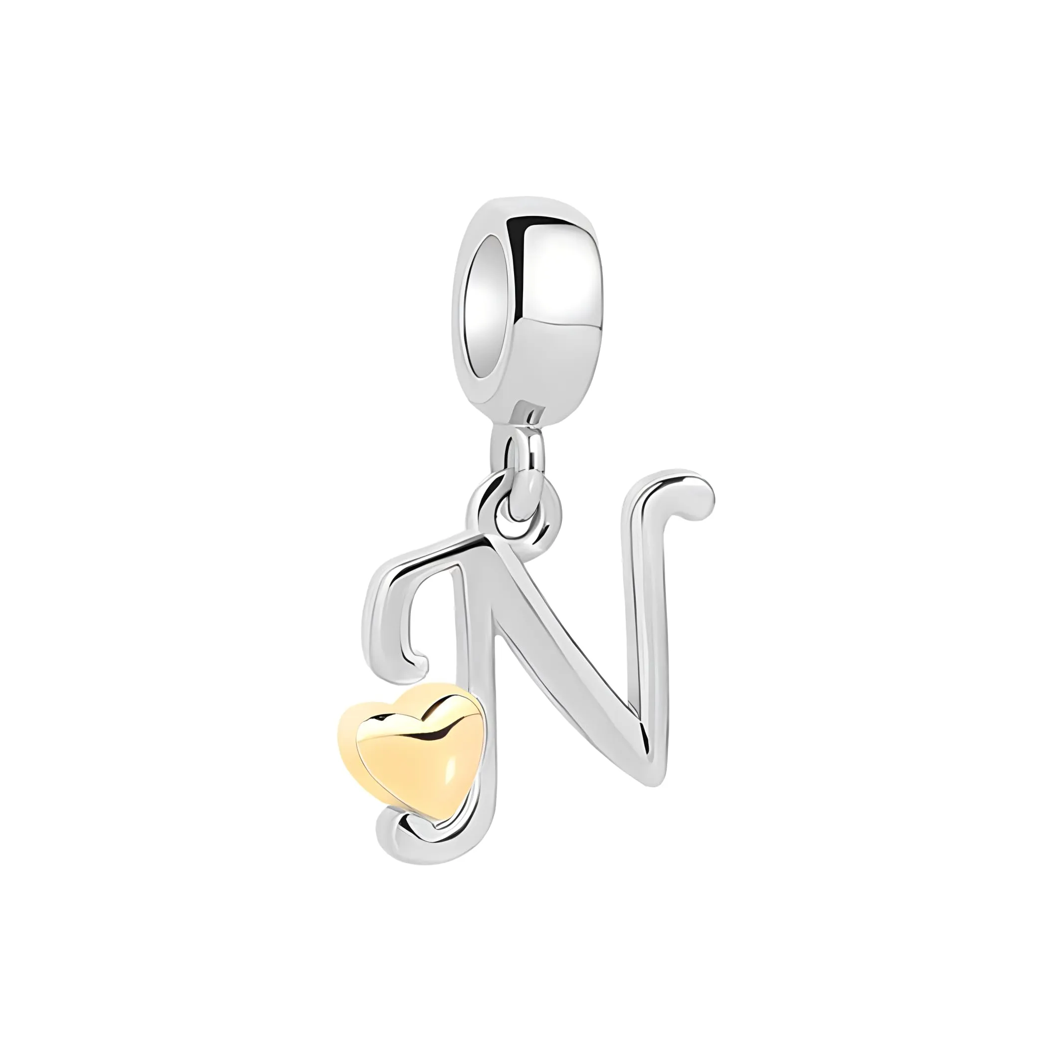 Symretie Bead Charm Ciondolo Argento Sterling 925 con Cubic Zirconia per Braccialetti e Collane Europei - immagine 1