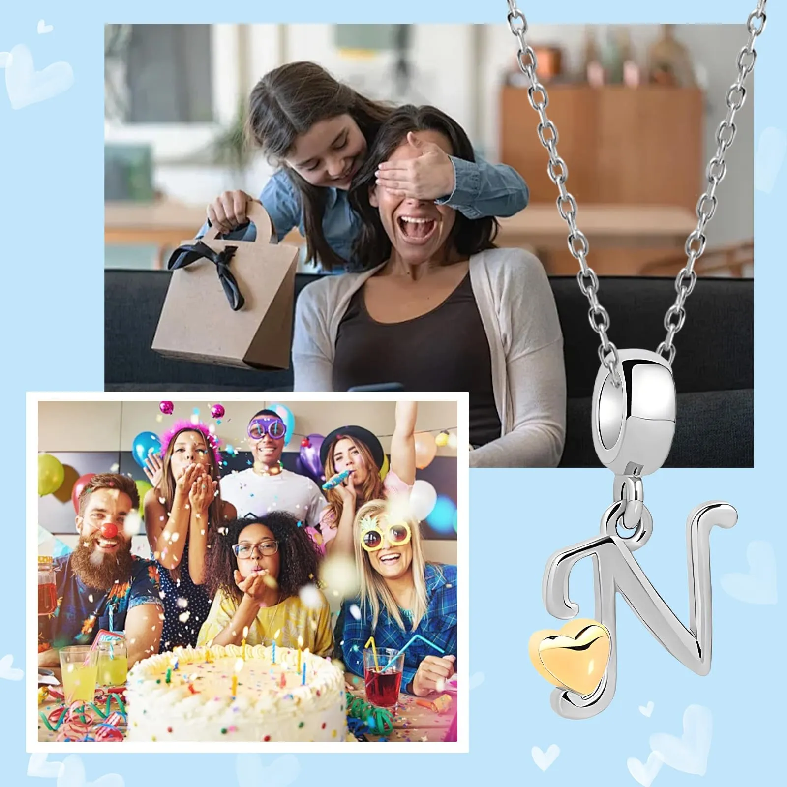 Symretie Bead Charm Ciondolo Argento Sterling 925 con Cubic Zirconia per Braccialetti e Collane Europei - immagine 6