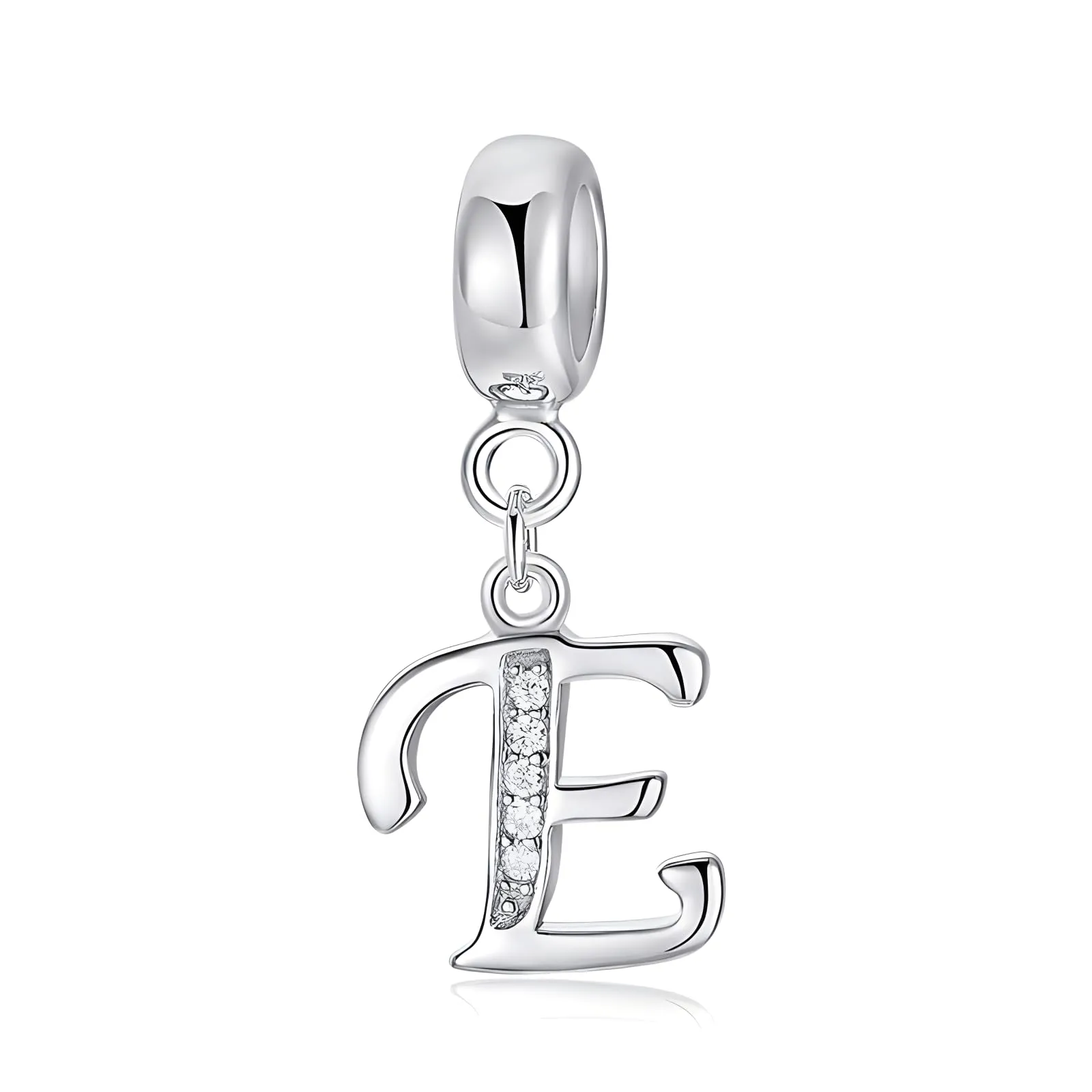 Symretie Bead Charm Ciondolo Argento Sterling 925 con Cubic Zirconia per Braccialetti e Collane Europei - immagine 1