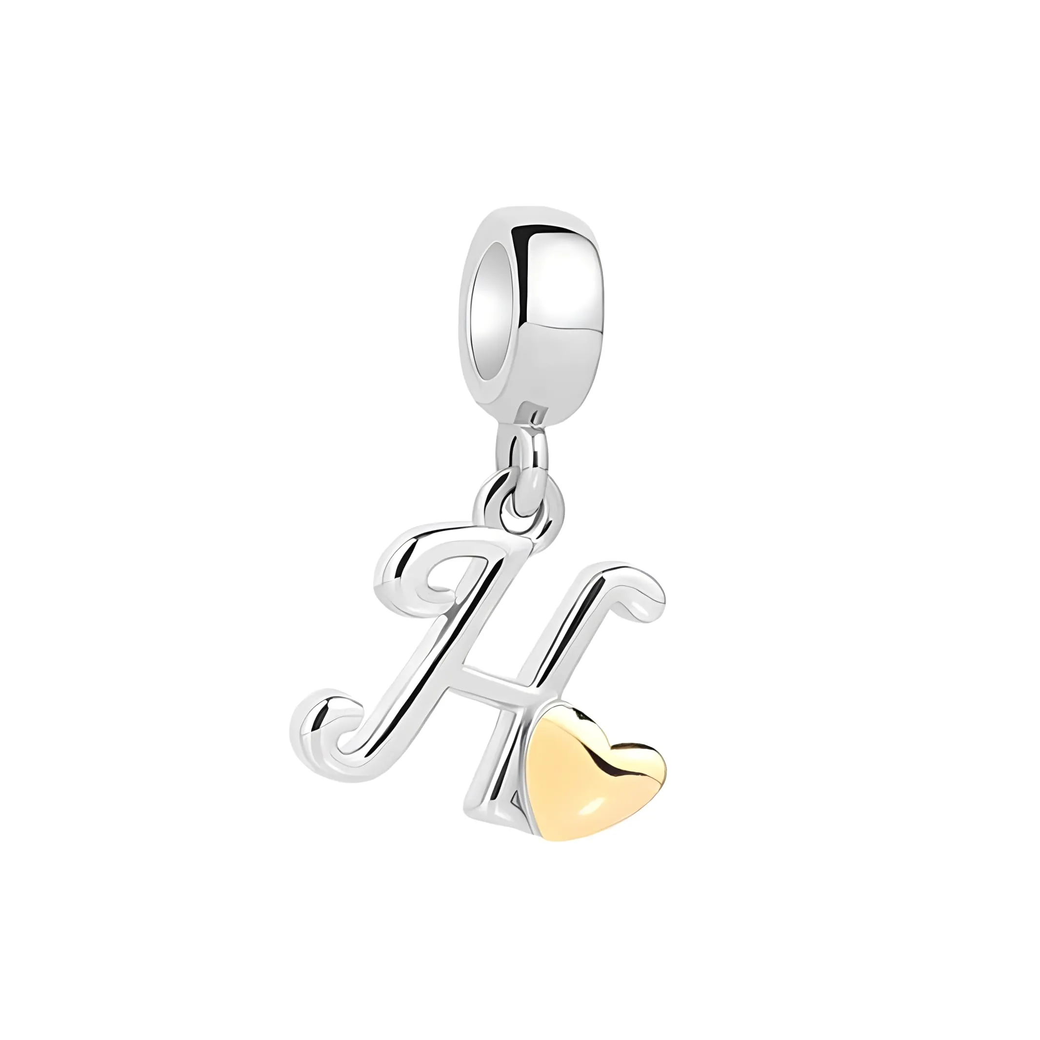 Symretie Bead Charm Ciondolo Argento Sterling 925 con Cubic Zirconia per Pandora, Compatibile con Braccialetti e Collane Europei - immagine 1