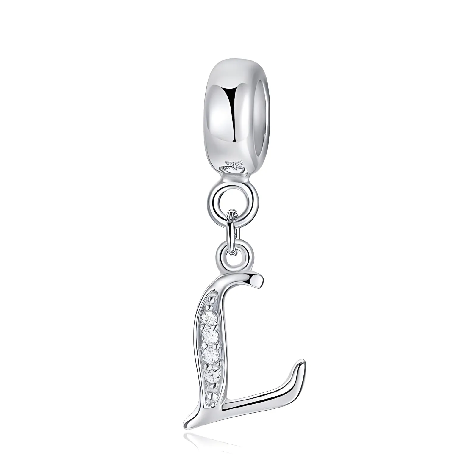 Symretie Bead Charm Ciondolo Argento Sterling 925 con Cubic Zirconia per Braccialetti e Collane Europee - immagine 1