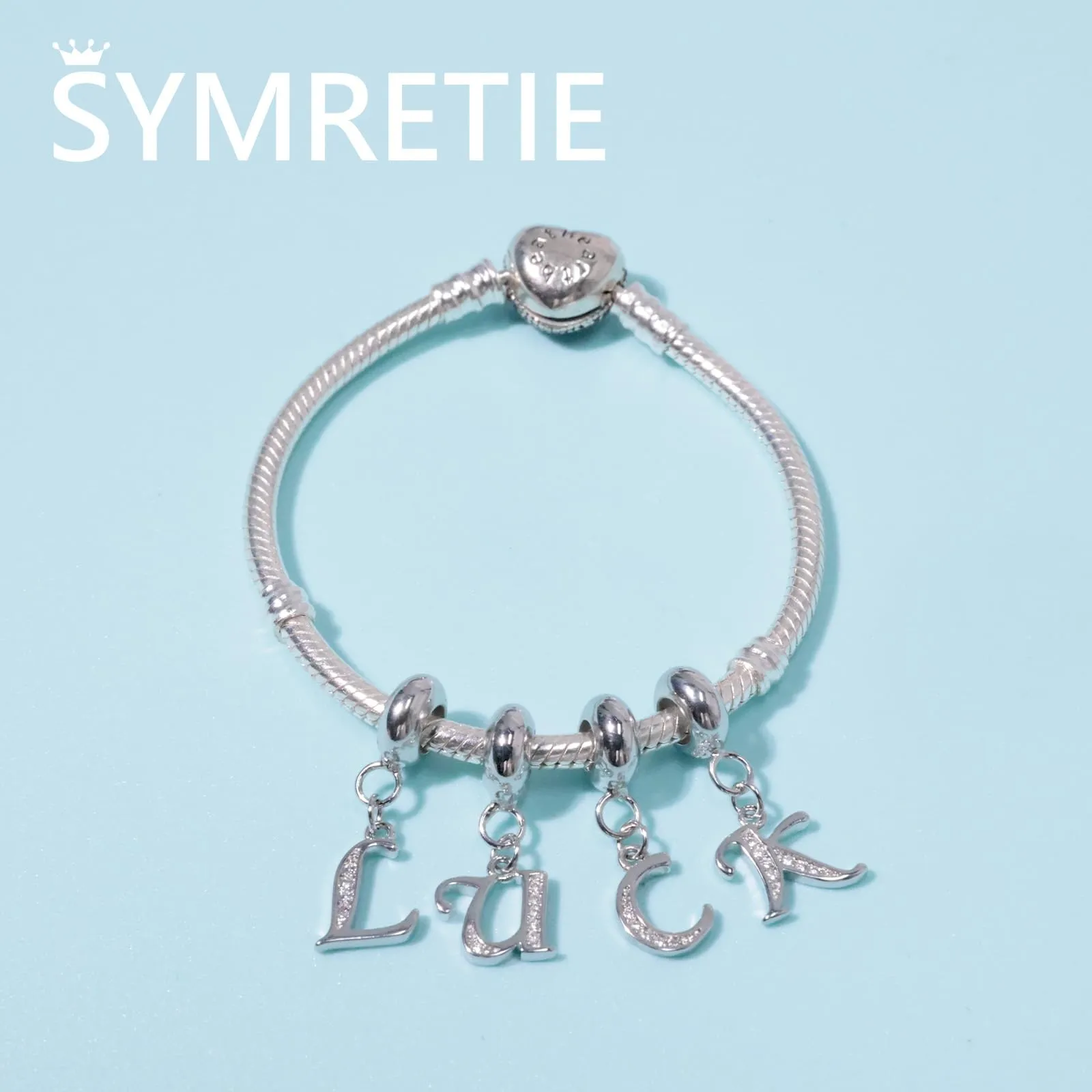Symretie Bead Charm Ciondolo Argento Sterling 925 con Cubic Zirconia per Braccialetti e Collane Europee - immagine 7
