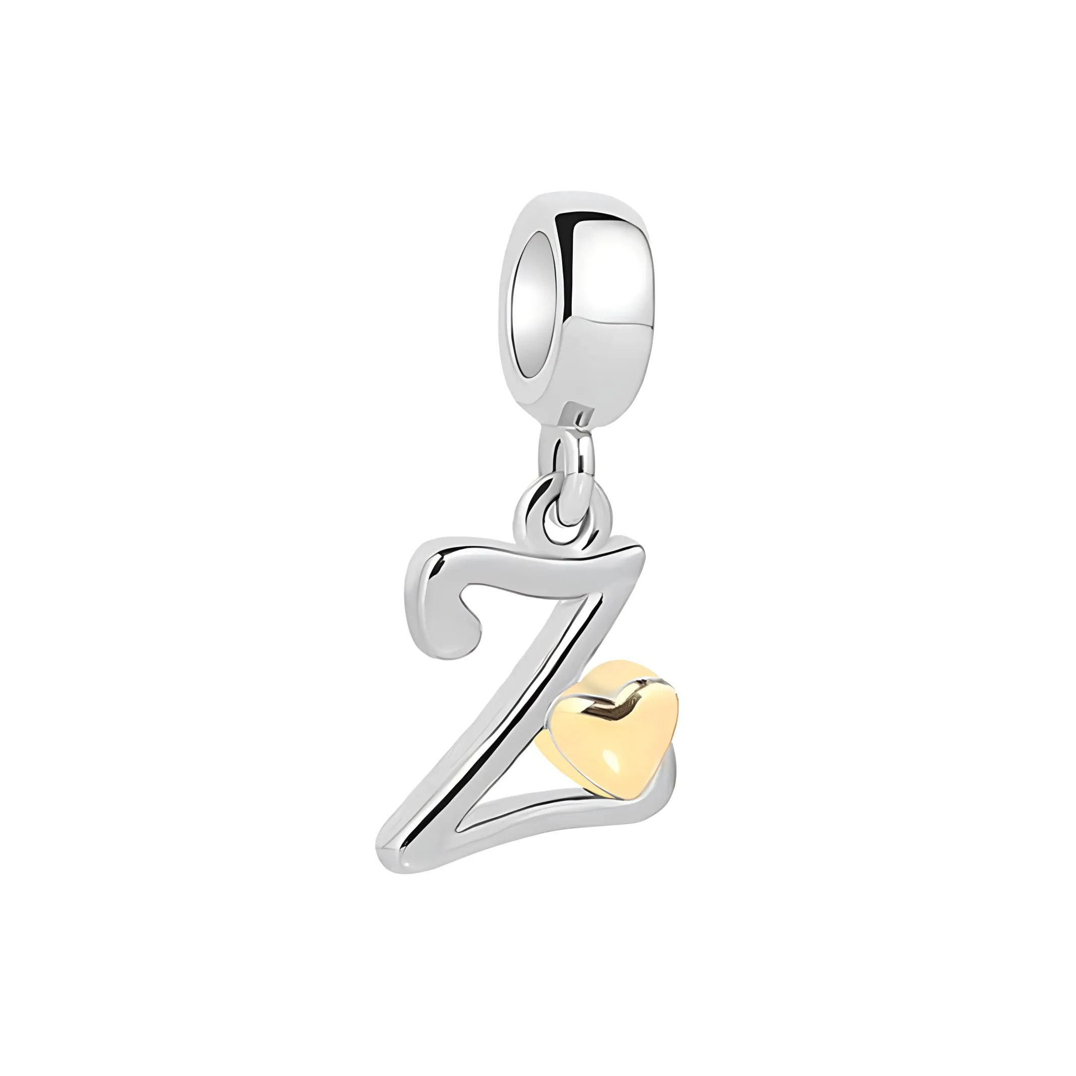 Symretie Bead Charm in Argento Sterling 925 con Cubic Zirconia, Compatibile con Braccialetti e Collane Pandora e Europei - immagine 1