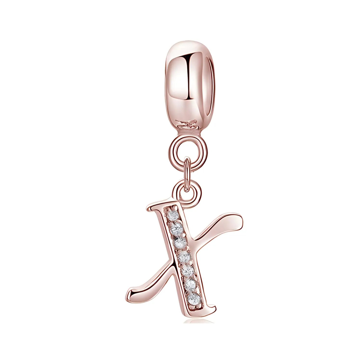Symretie Argento Sterling 925 Bead Charm con Cubic Zirconia per Braccialetti e Collane Europei - immagine 1