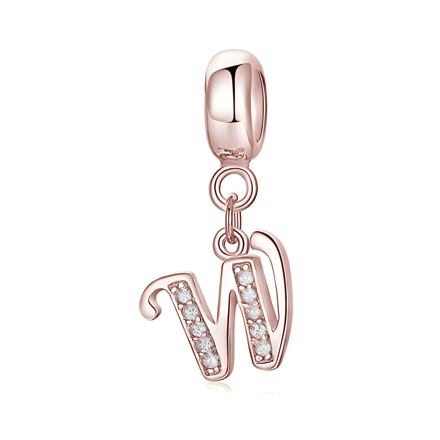 Symretie Bead Charm Ciondolo Argento Sterling 925 con Cubic Zirconia per Pandora Braccialetti e Collane Europee - immagine 1