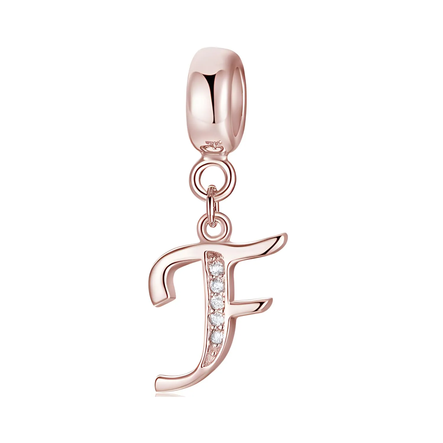 Symretie Bead Charm Ciondolo Argento Sterling 925 con Cubic Zirconia per Braccialetti e Collane Europei - immagine 1