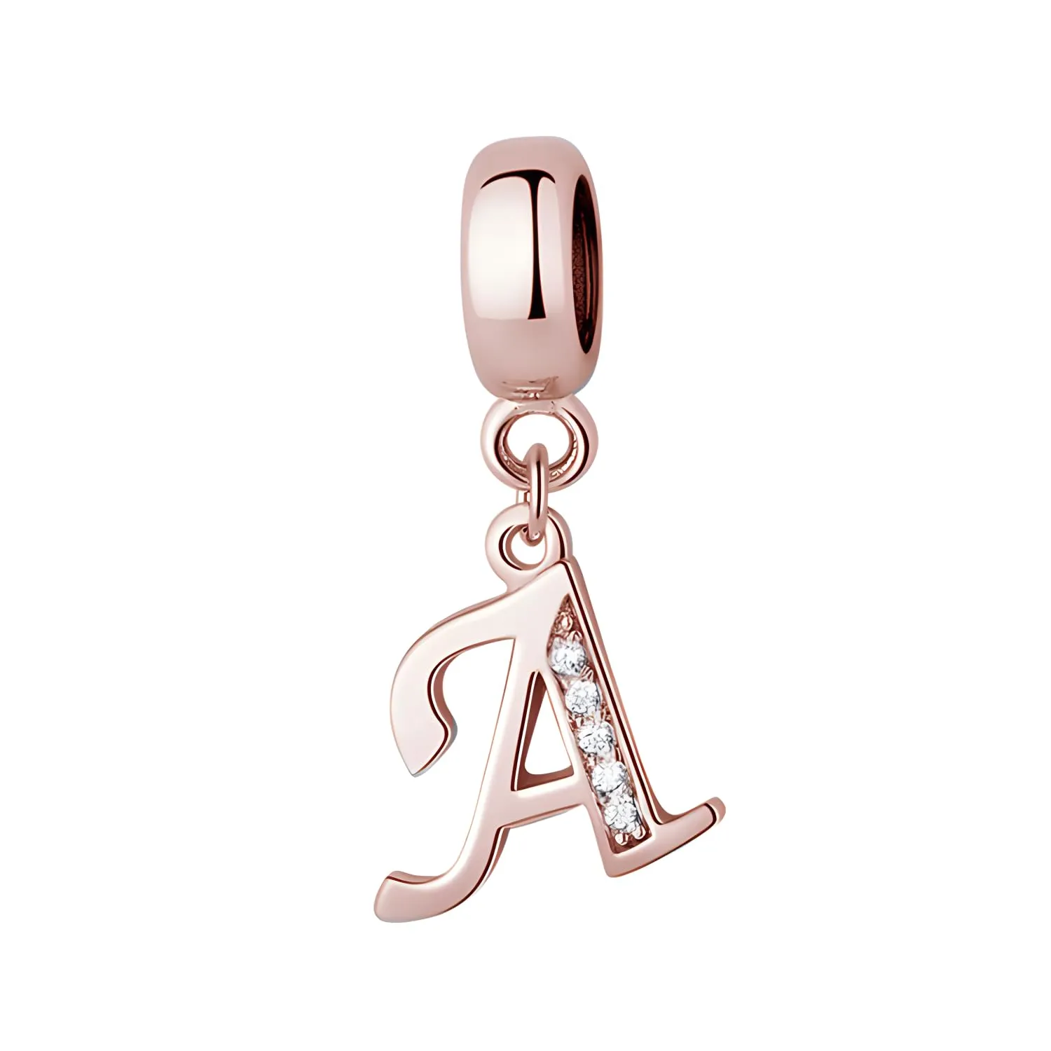 Symretie Bead Charm Ciondolo Argento Sterling 925 con Cubic Zirconia per Braccialetti e Collane Europei - immagine 1