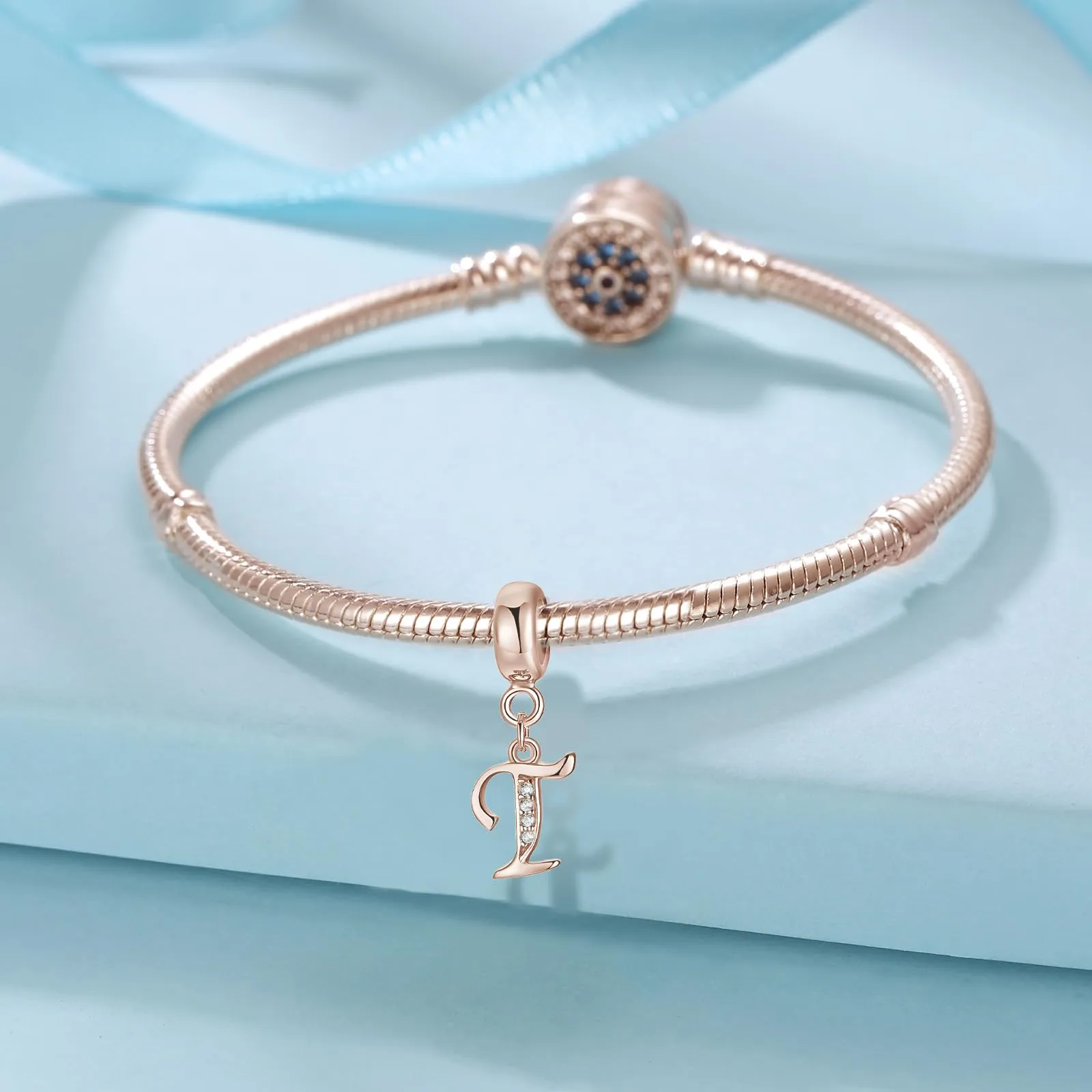 Symretie Bead Charm Ciondolo Argento Sterling 925 con Cubic Zirconia per Braccialetti e Collane Europei - immagine 2