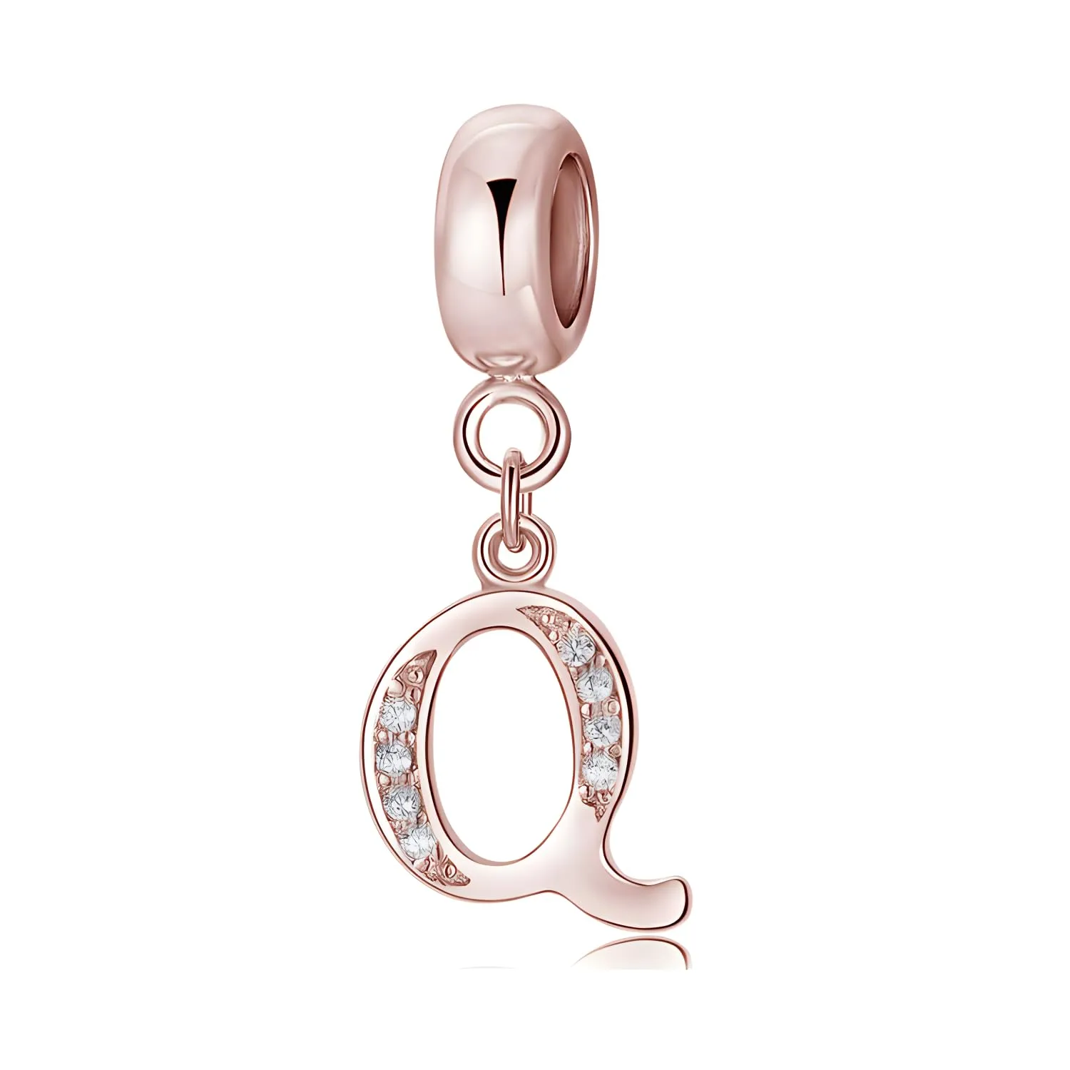 Symretie Bead Charm Ciondolo Argento Sterling 925 con Cubic Zirconia per Braccialetti e Collane Europei - immagine 1