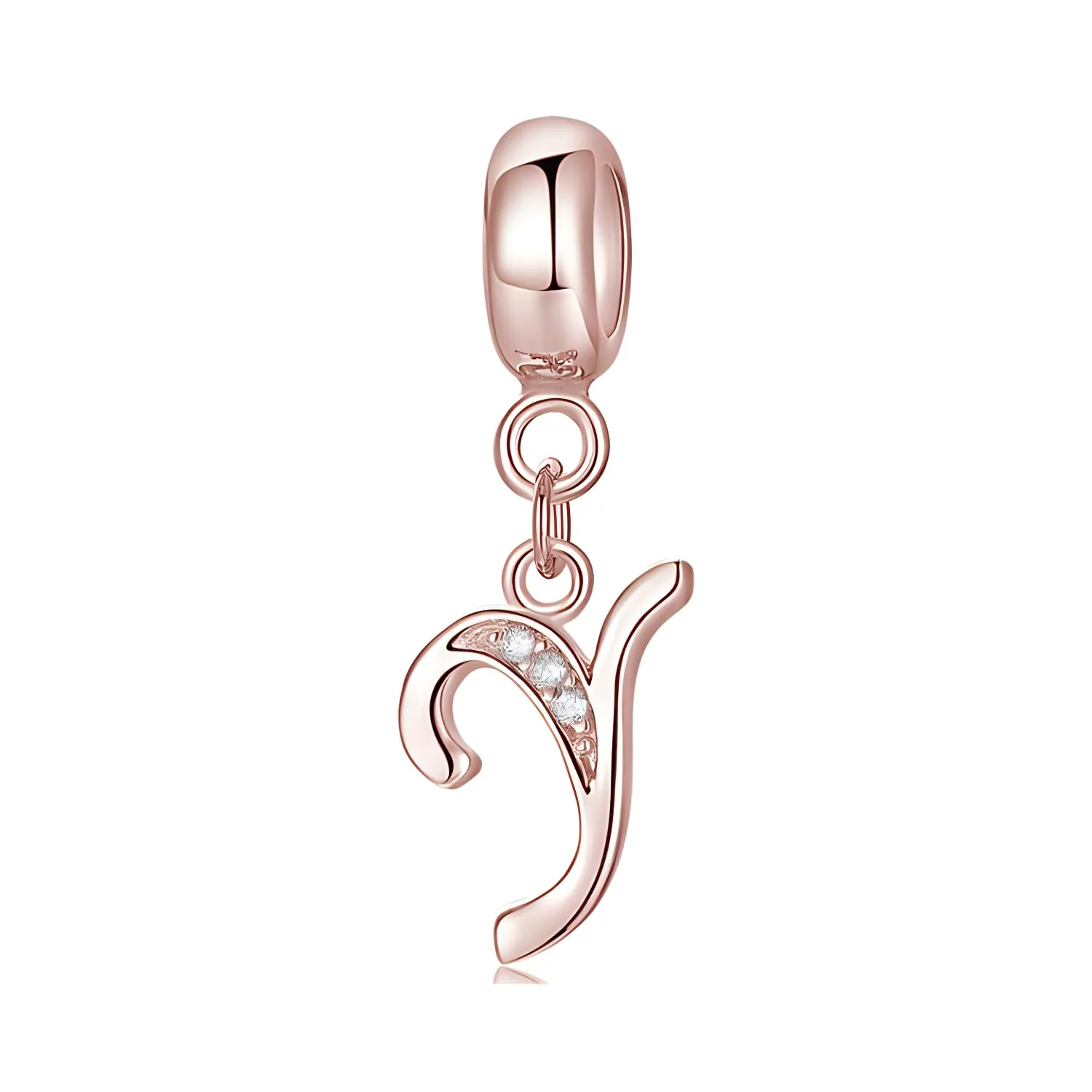 Symretie Bead Charm Ciondolo Argento Sterling 925 con Cubic Zirconia per Braccialetti e Collane Europei - immagine 1