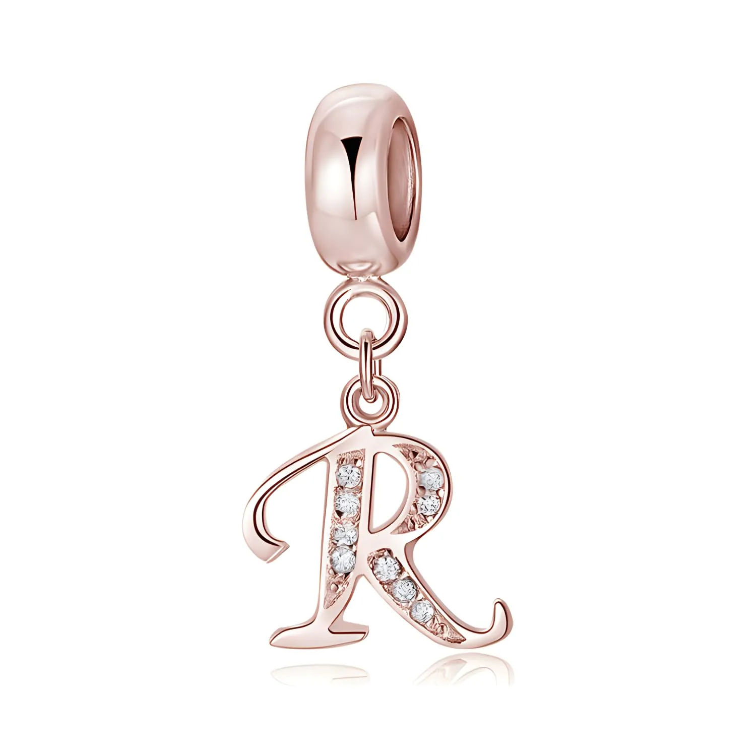 Symretie Bead Charm Ciondolo Argento Sterling 925 con Cubic Zirconia per Pandora Braccialetti e Collane Europee - immagine 1