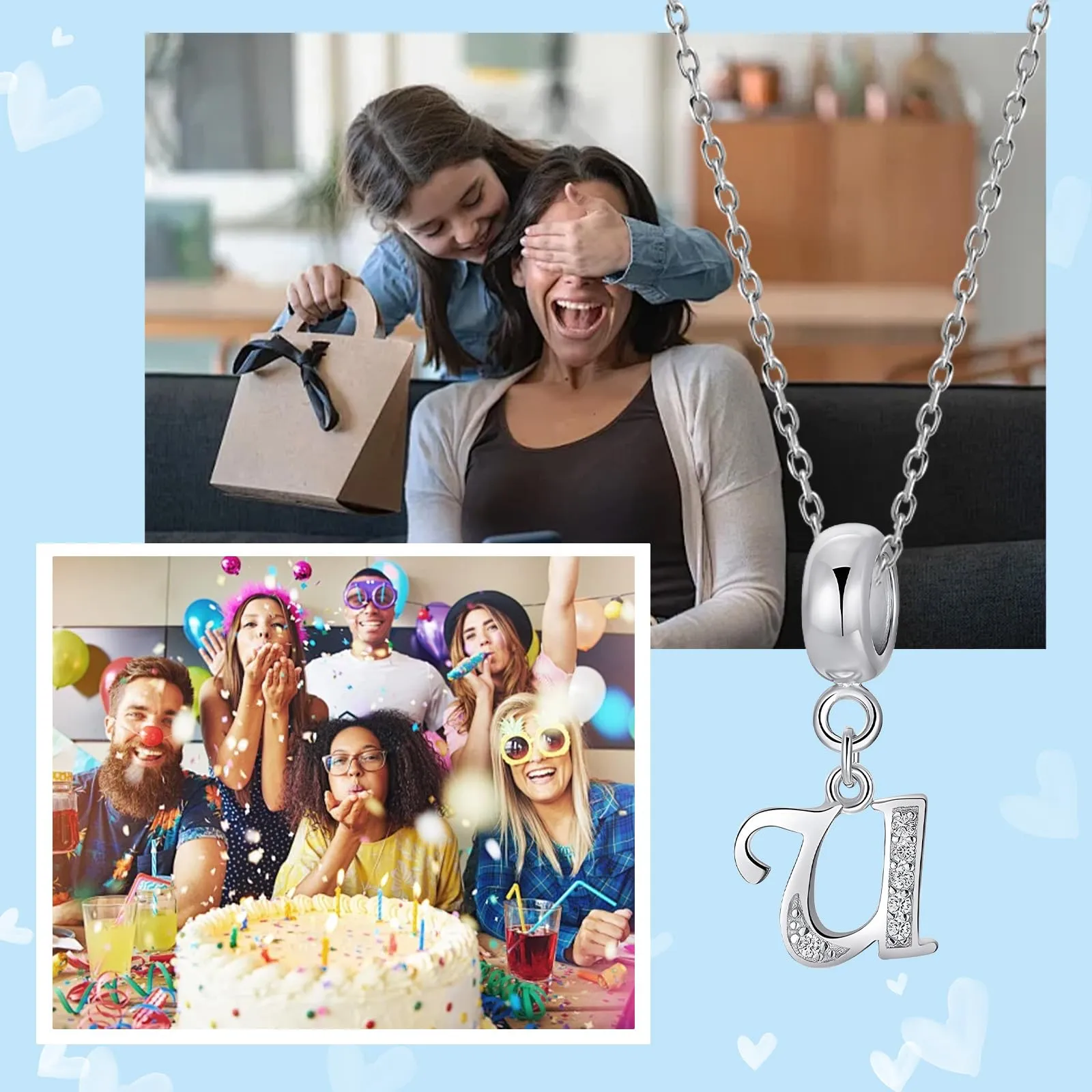 Symretie Bead Charm Ciondolo Argento Sterling 925 con Cubic Zirconia per Braccialetti e Collane Europei - immagine 6