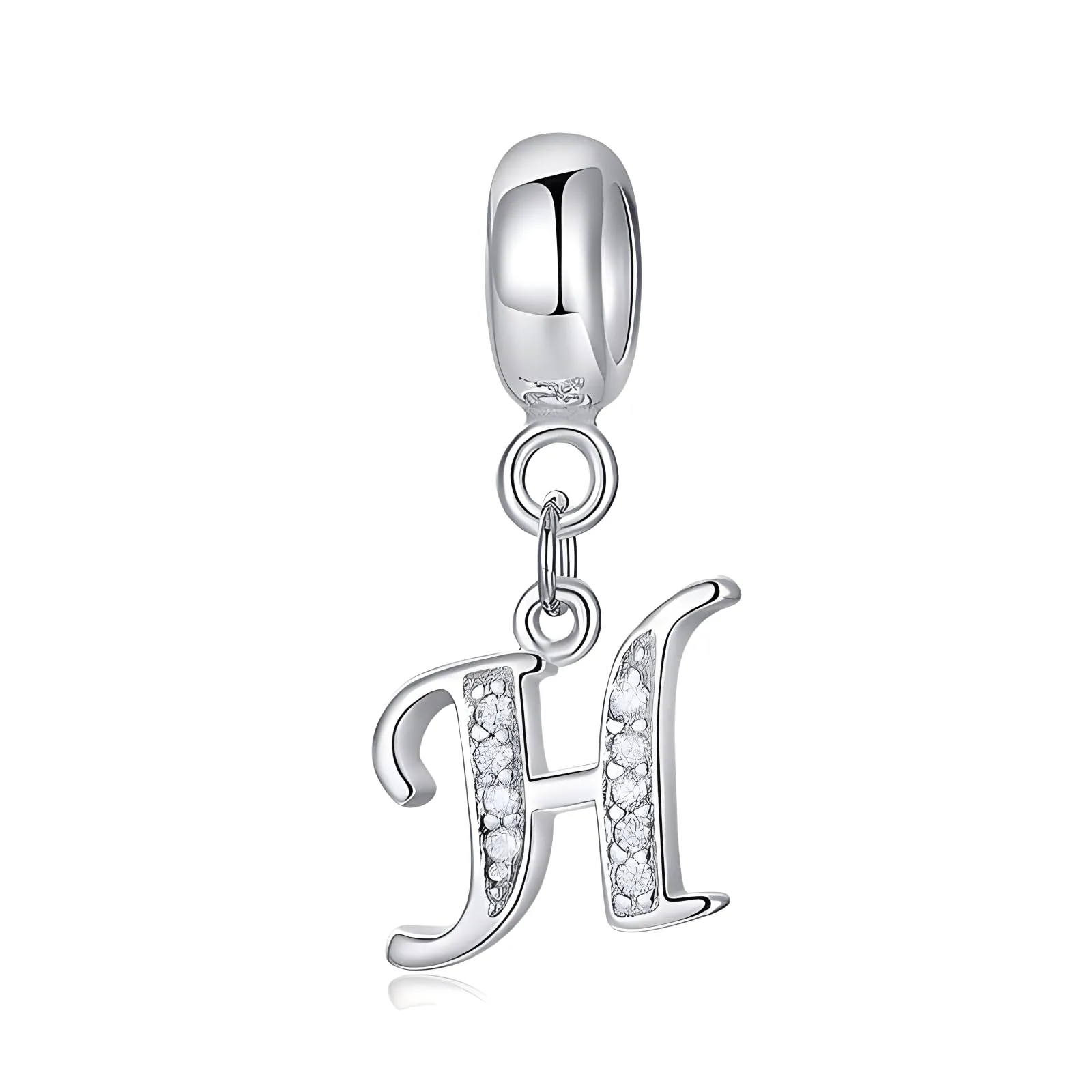 Symretie Bead Charm Ciondolo Argento Sterling 925 con Cubic Zirconia per Braccialetti e Collane Europei - immagine 1
