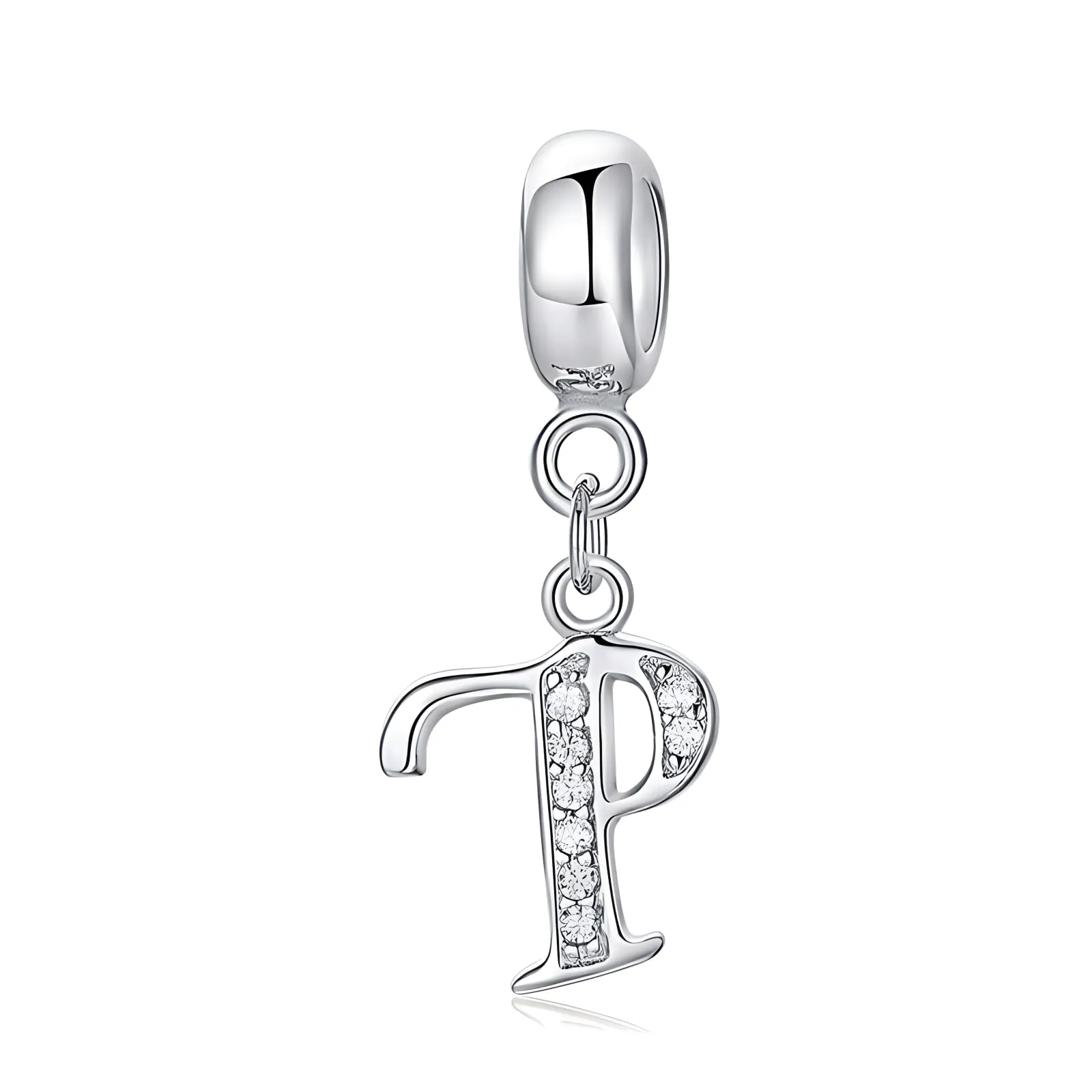Symretie Bead Charm Ciondolo Argento Sterling 925 con Cubic Zirconia per Pandora Braccialetti e Collane Europee - immagine 1
