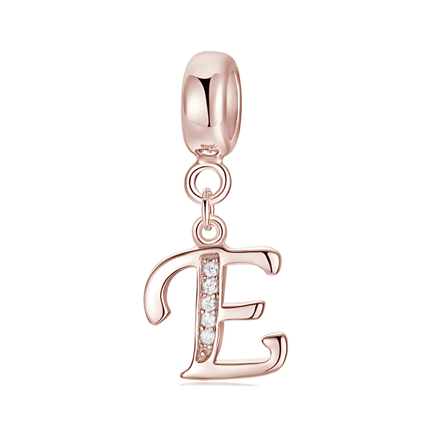 Symretie Bead Charm Ciondolo Argento Sterling 925 con Cubic Zirconia per Pandora, Compatibile con Braccialetti e Collane Europei - immagine 1