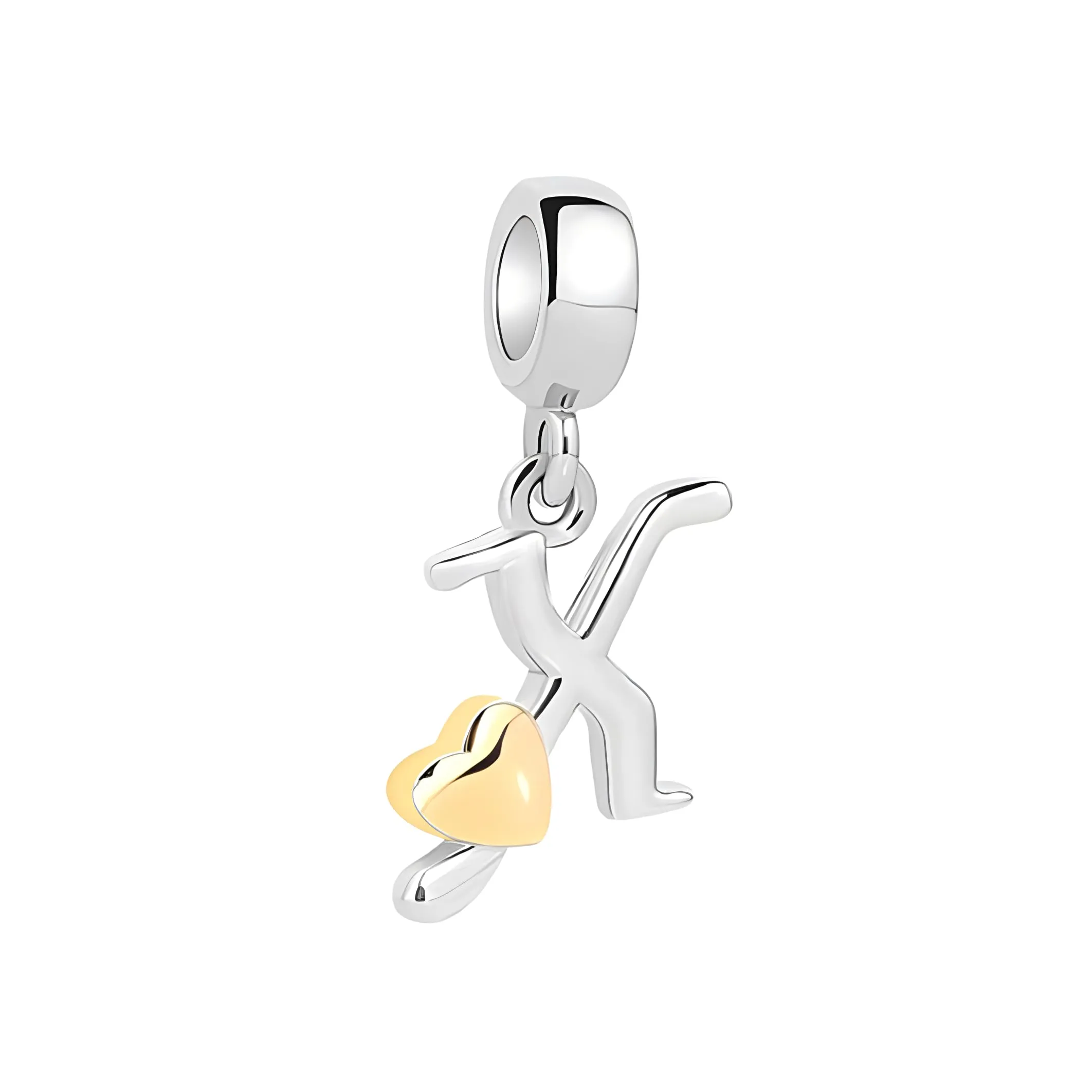 Symretie Bead Charm Ciondolo Argento Sterling 925 con Cubic Zirconia per Braccialetti e Collane Europei - immagine 1