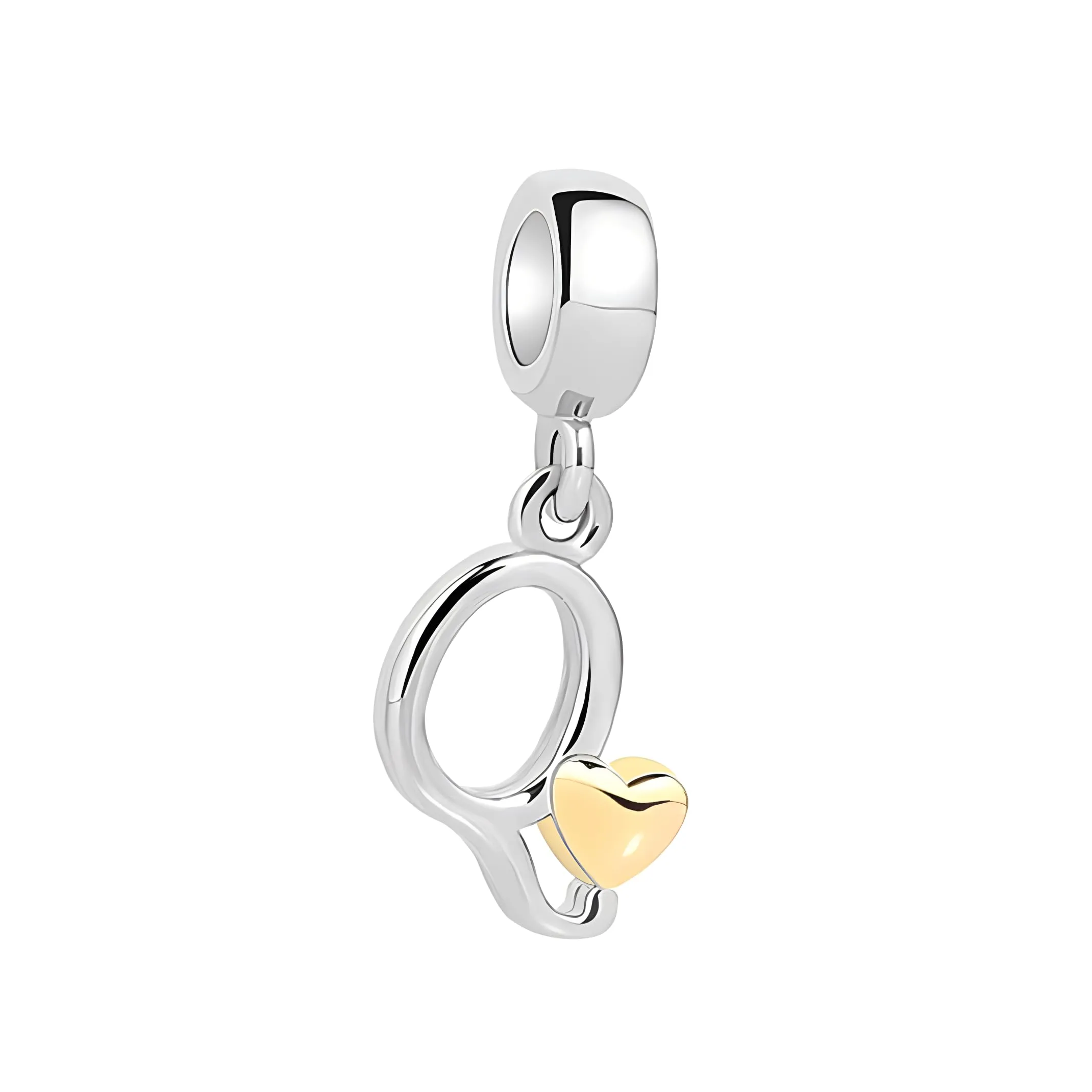 Symretie Bead Charm Ciondolo Argento Sterling 925 con Cubic Zirconia per Pandora Braccialetti e Collane Europee - immagine 1