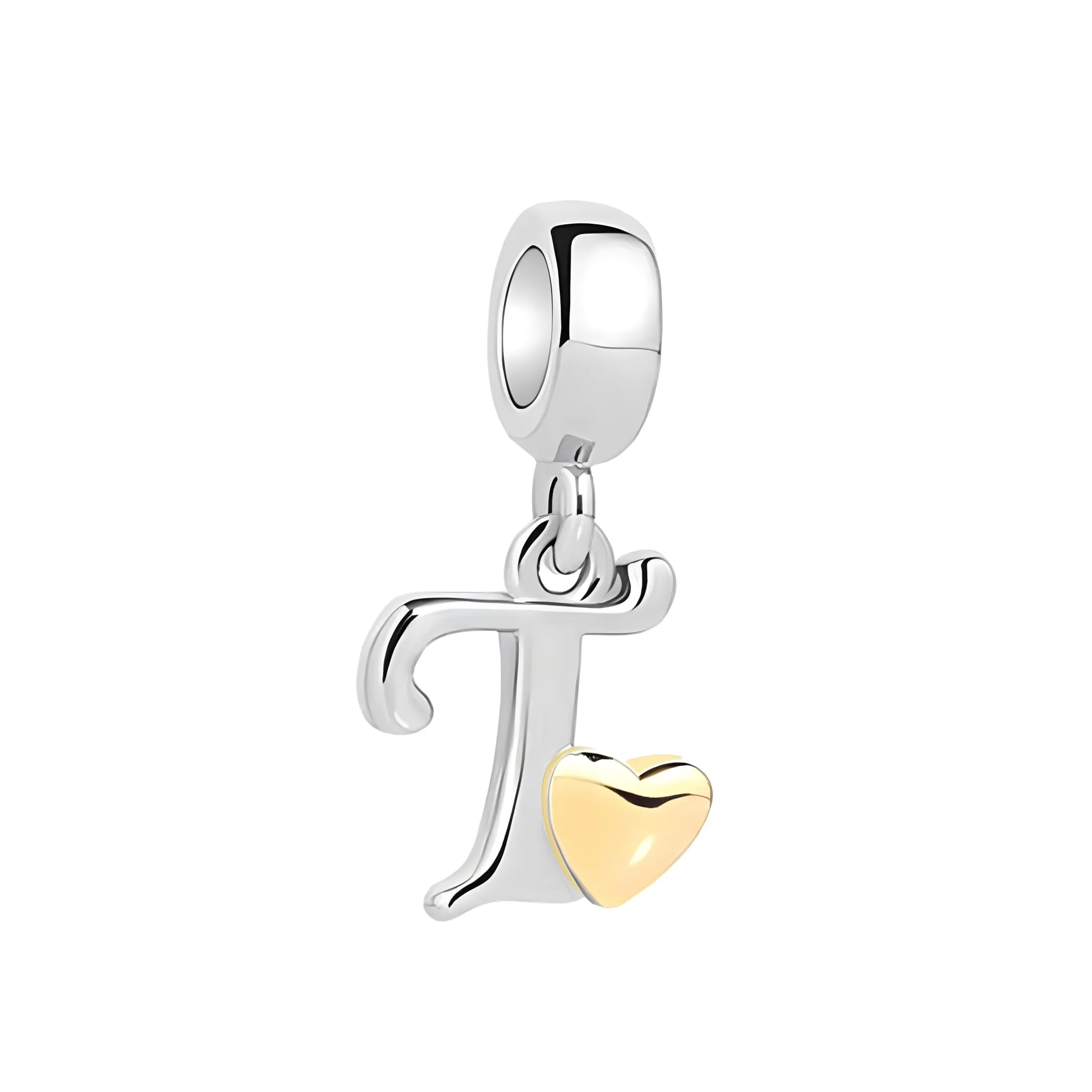 Symretie Bead Charm Ciondolo Argento Sterling 925 con Cubic Zirconia per Braccialetti e Collane Europee - immagine 1