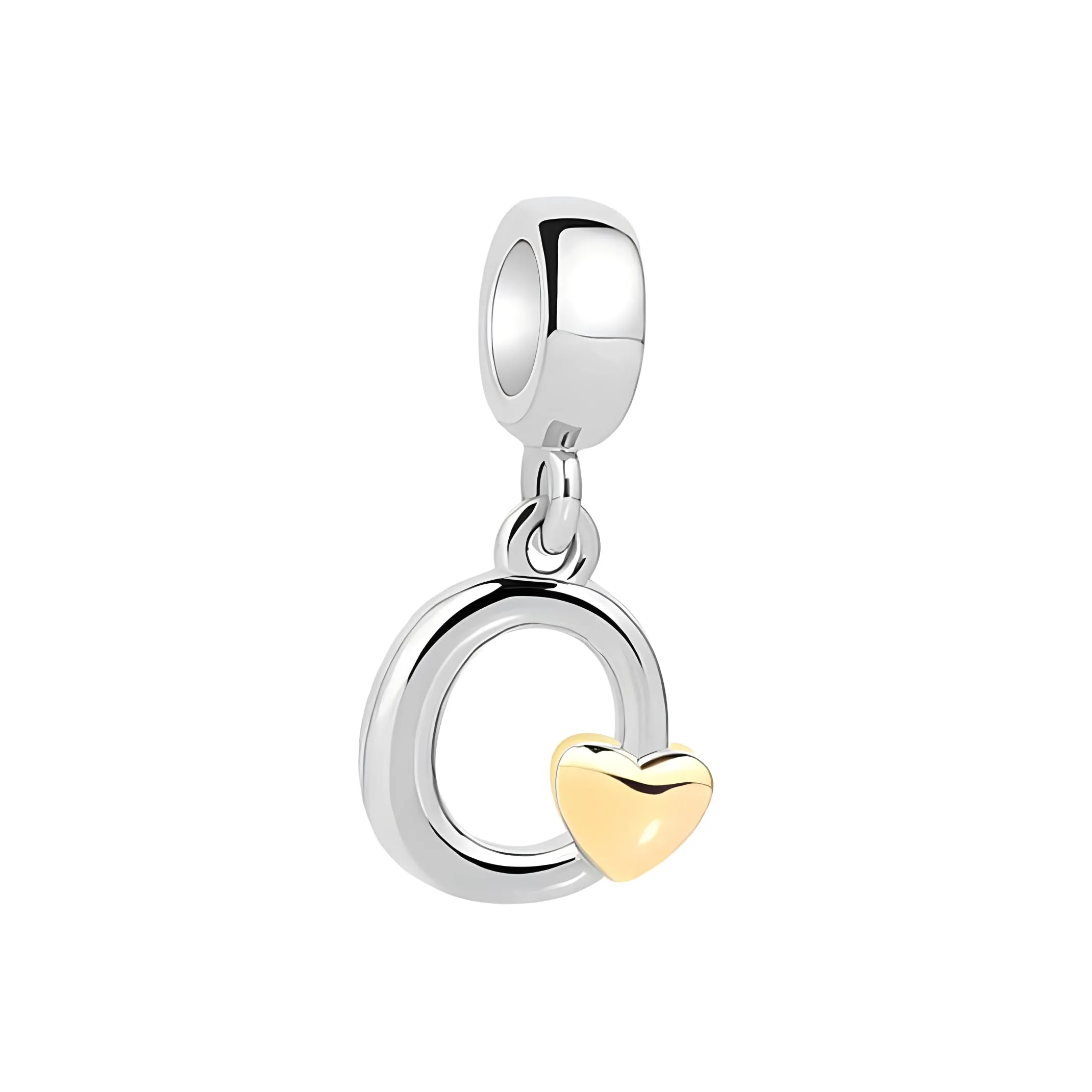 Symretie Ciondolo Bead Charm in Argento Sterling 925 con Cubic Zirconia, Compatibile con Braccialetti Pandora e Collane Europee - immagine 1