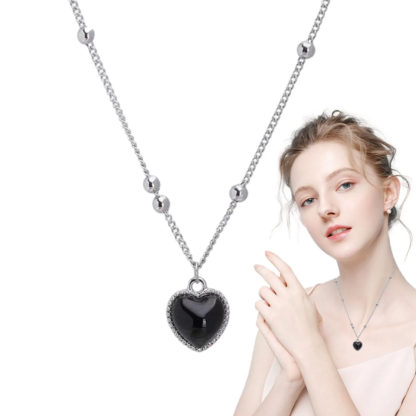 Collana termocromica con ciondolo a forma di cuore infinito che cambia colore - immagine 8