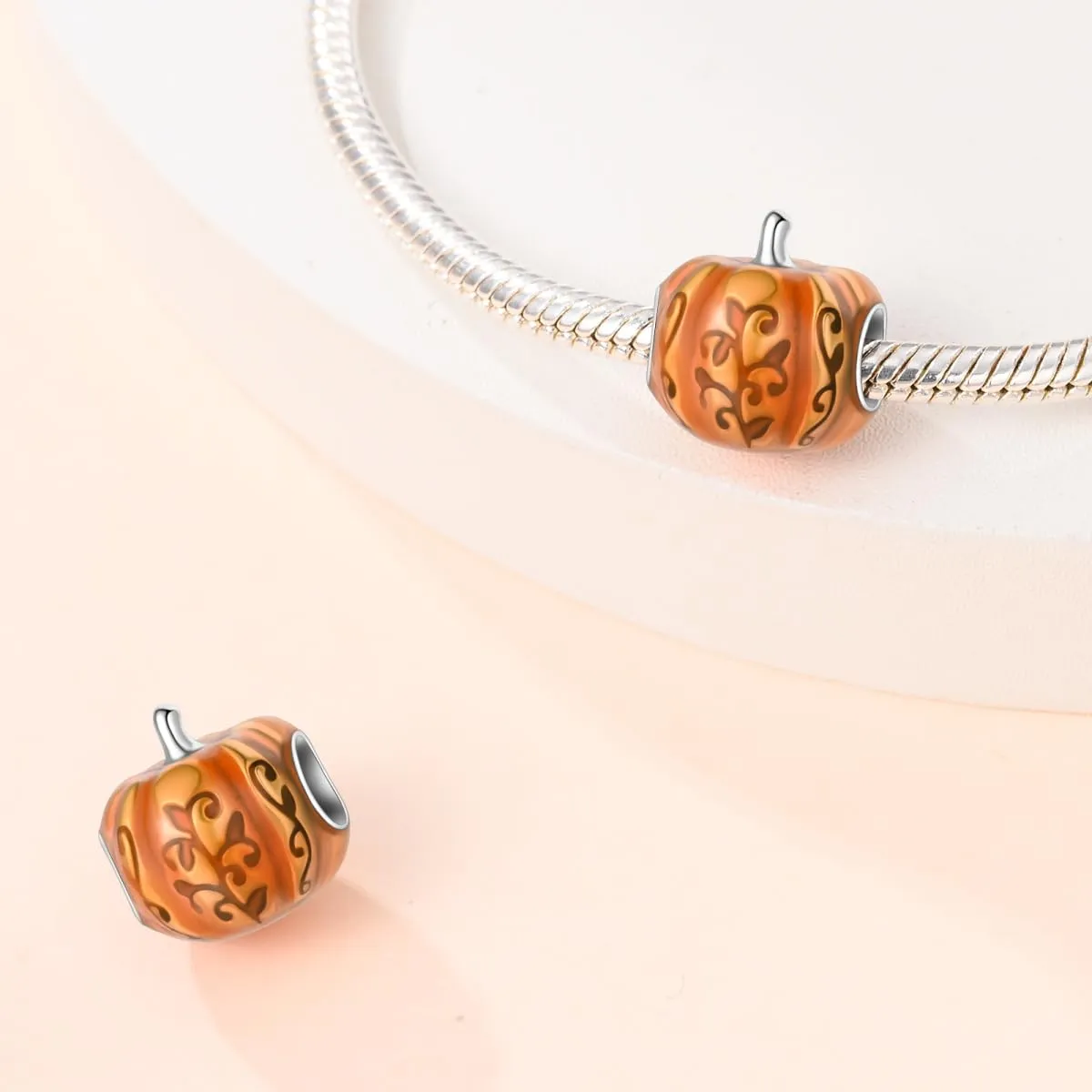 Pandach Bead Charm Ciondolo Argento Sterling 925 con Cubic Zirconia per Braccialetti e Collane Europei - immagine 2