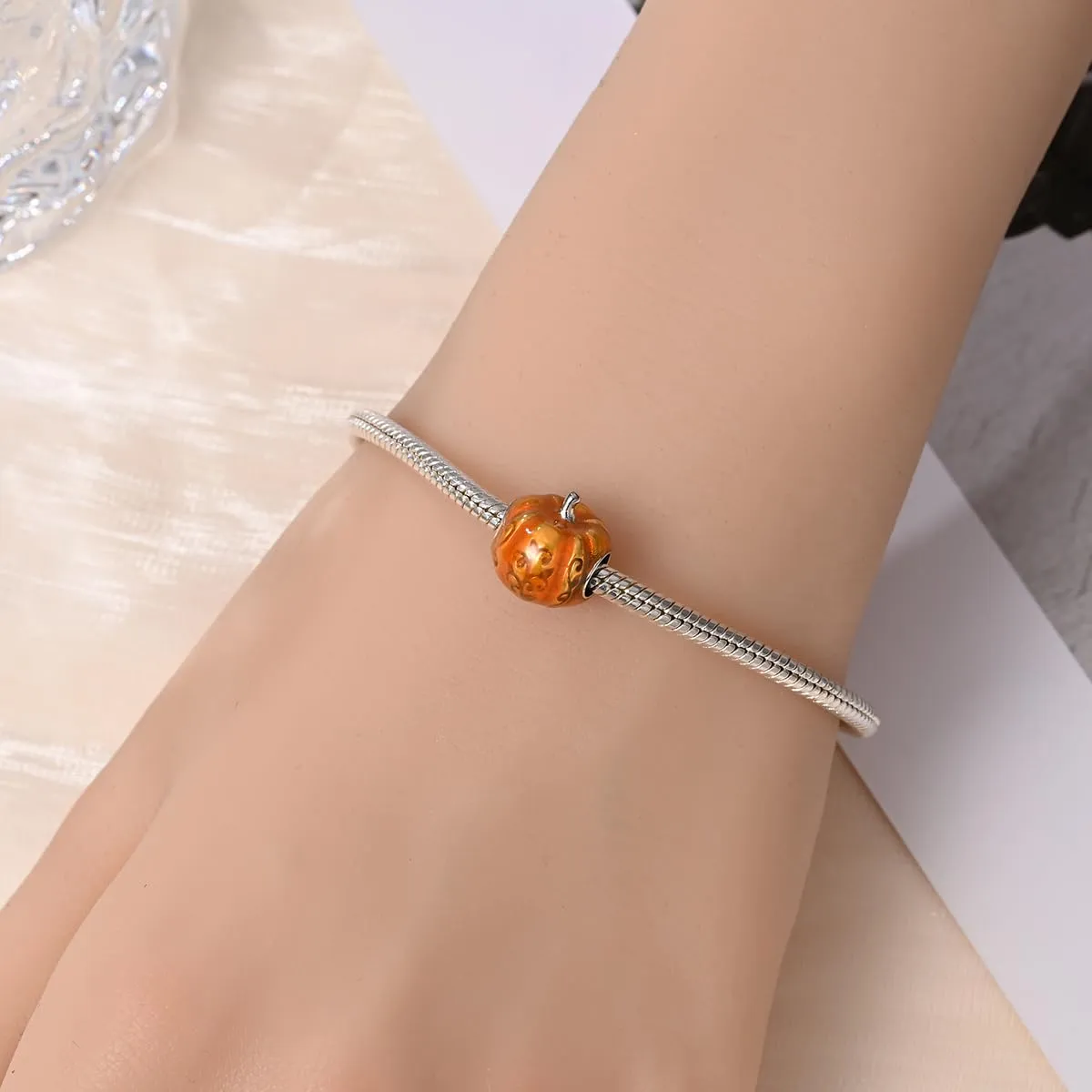 Pandach Bead Charm Ciondolo Argento Sterling 925 con Cubic Zirconia per Braccialetti e Collane Europei - immagine 4