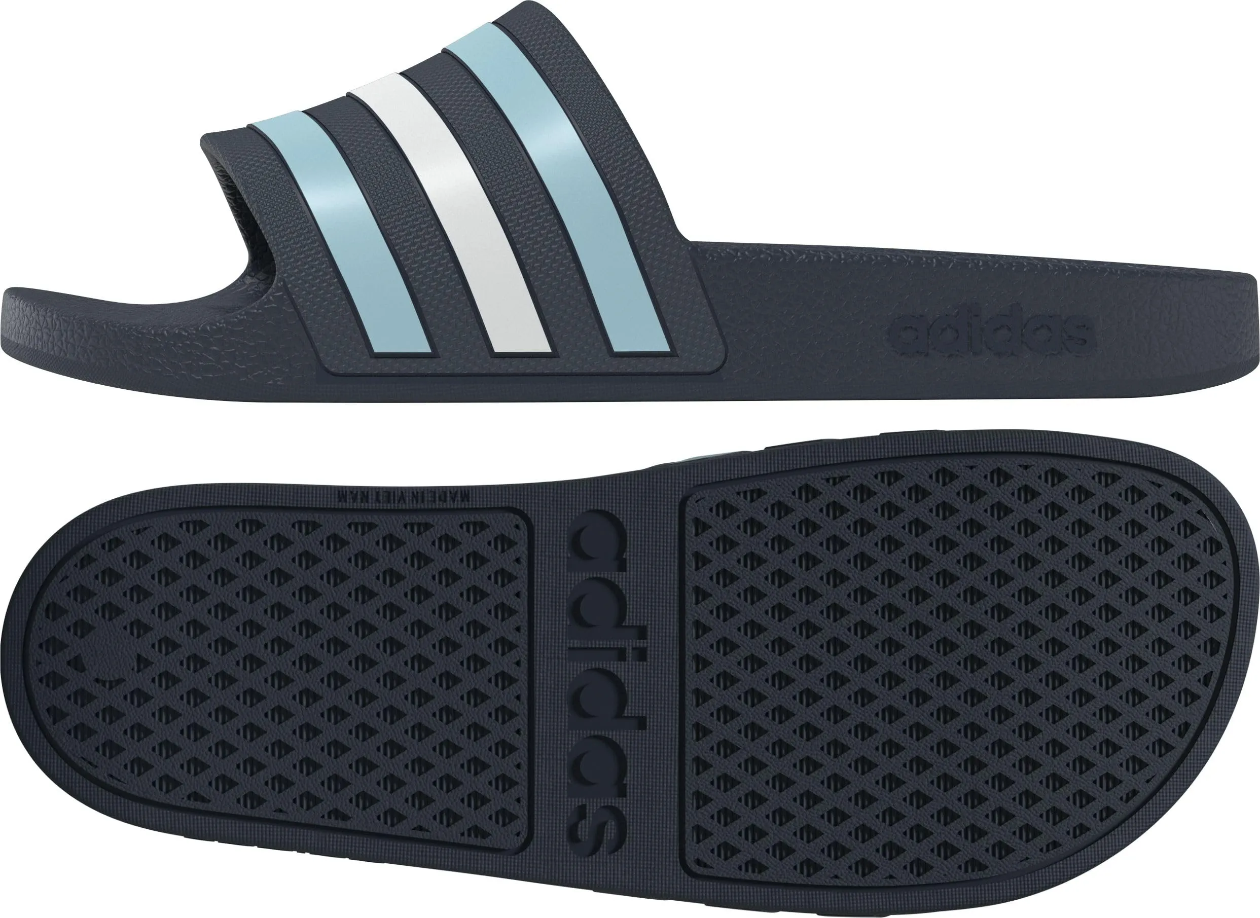 adidas Adilette Aqua Slides - Night Navy/Icey Blue/Ftwr White - immagine 2