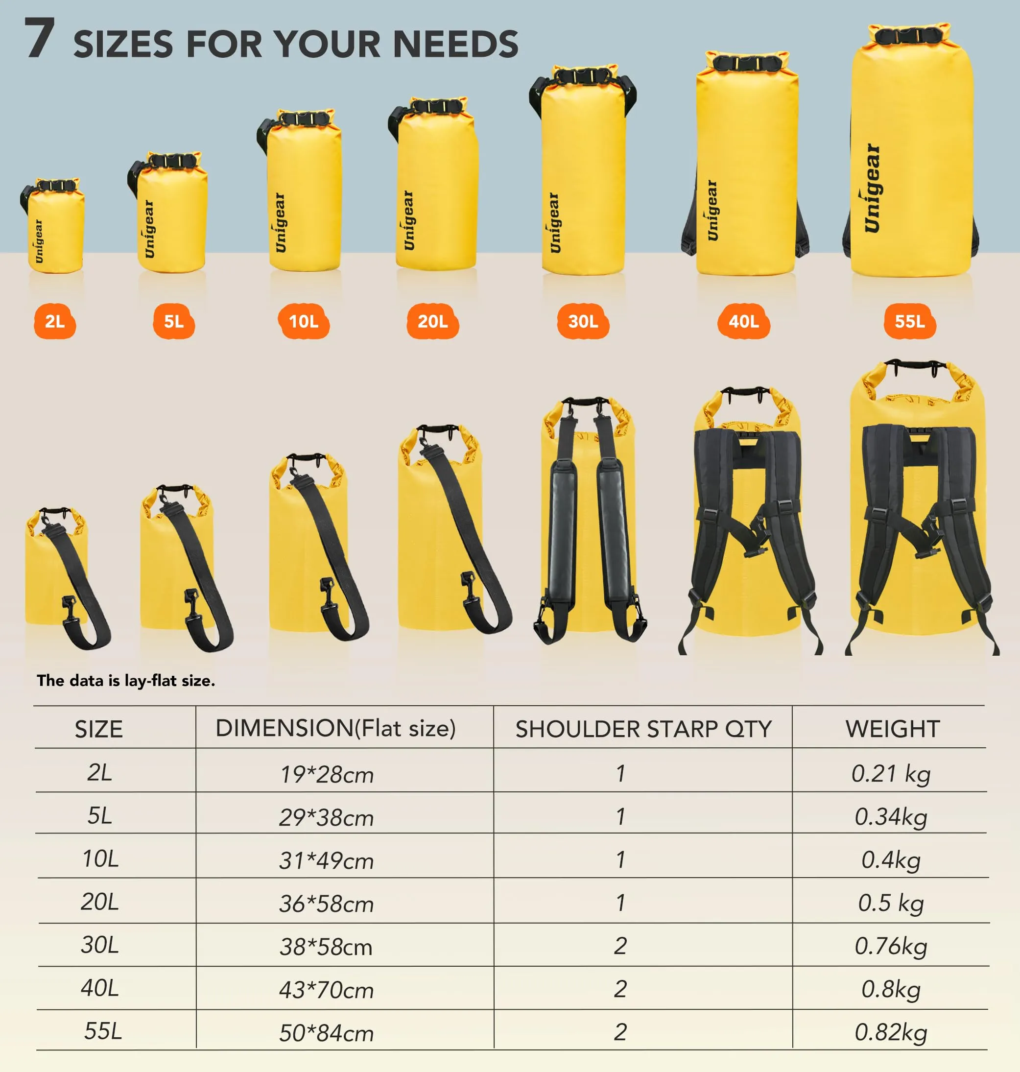 Unigear Borsa Impermeabile Dry Bag 40L - immagine 3