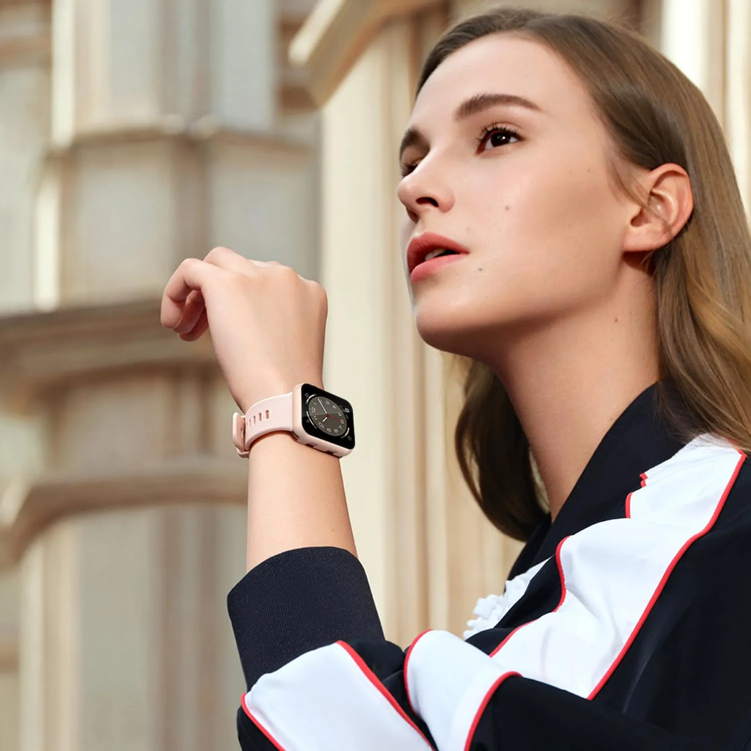Misxi Cover con Vetro Temperato per Apple Watch Serie 2/3 38mm, 1 Oro Rosa + 1 Trasparente - immagine 7