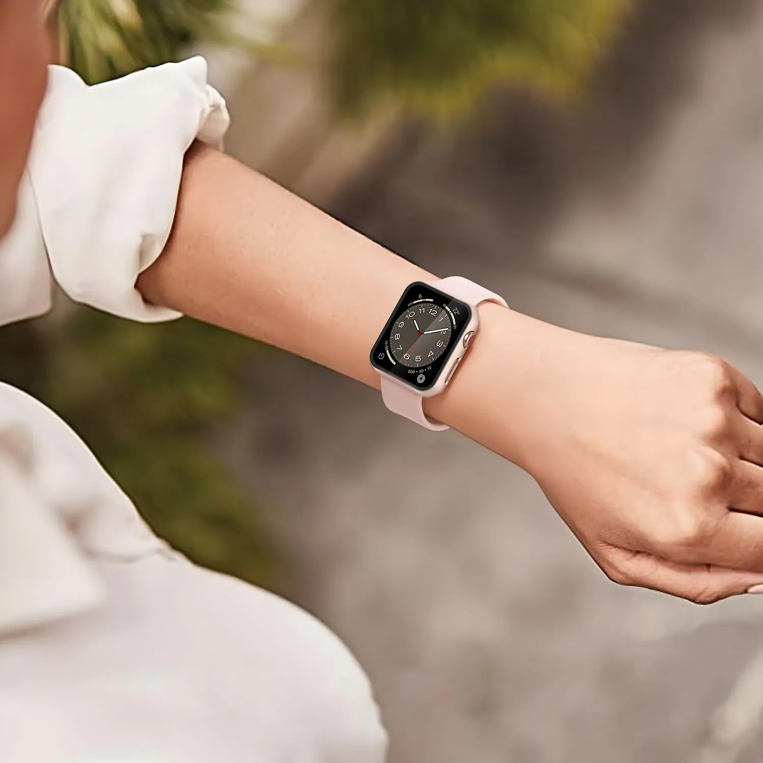 Misxi Cover con Vetro Temperato per Apple Watch Serie 2/3 38mm, 1 Oro Rosa + 1 Trasparente - immagine 8