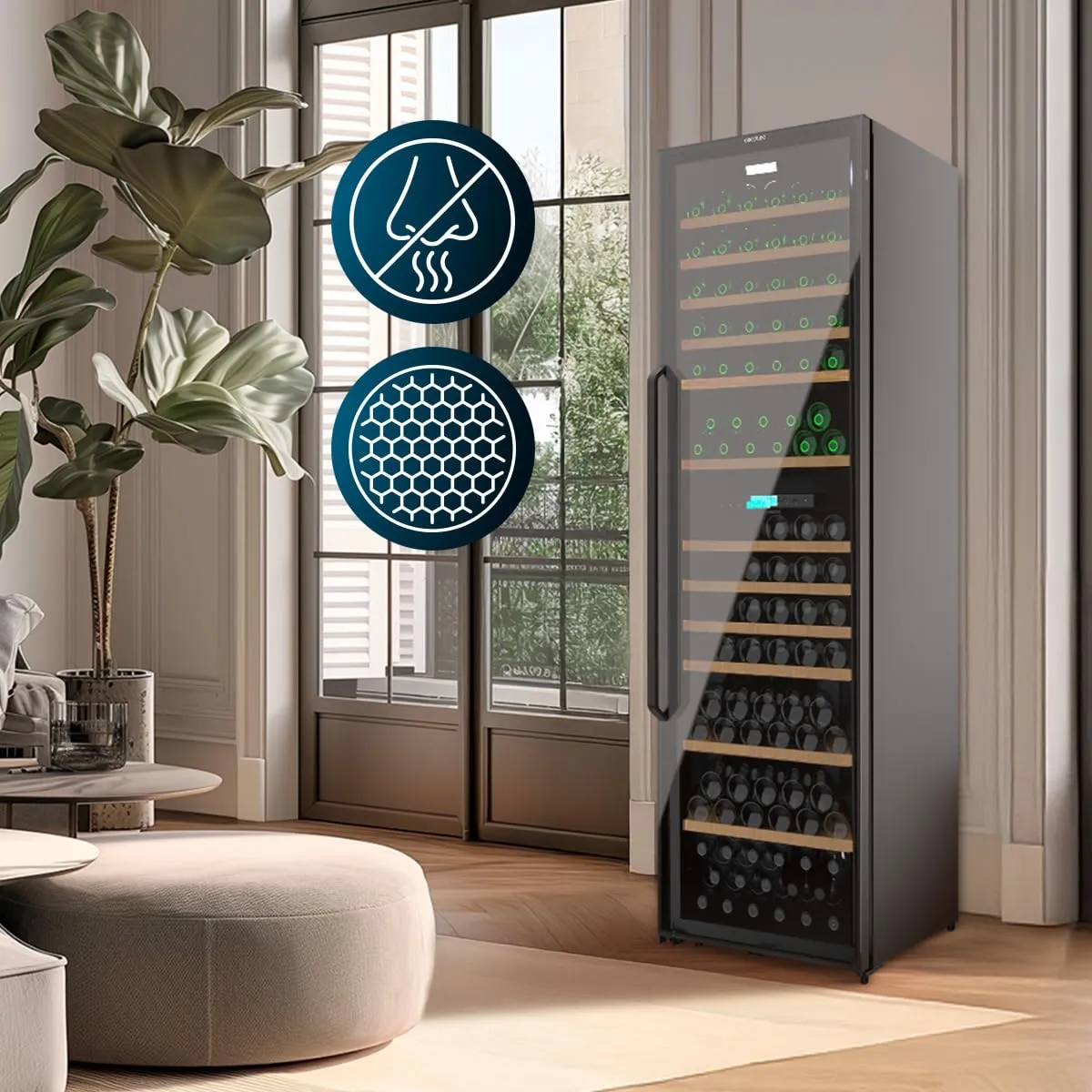 Cecotec Bolero GrandSommelier Cantinetta 176 Bottiglie Dual Zone 5-20 ºC - immagine 7