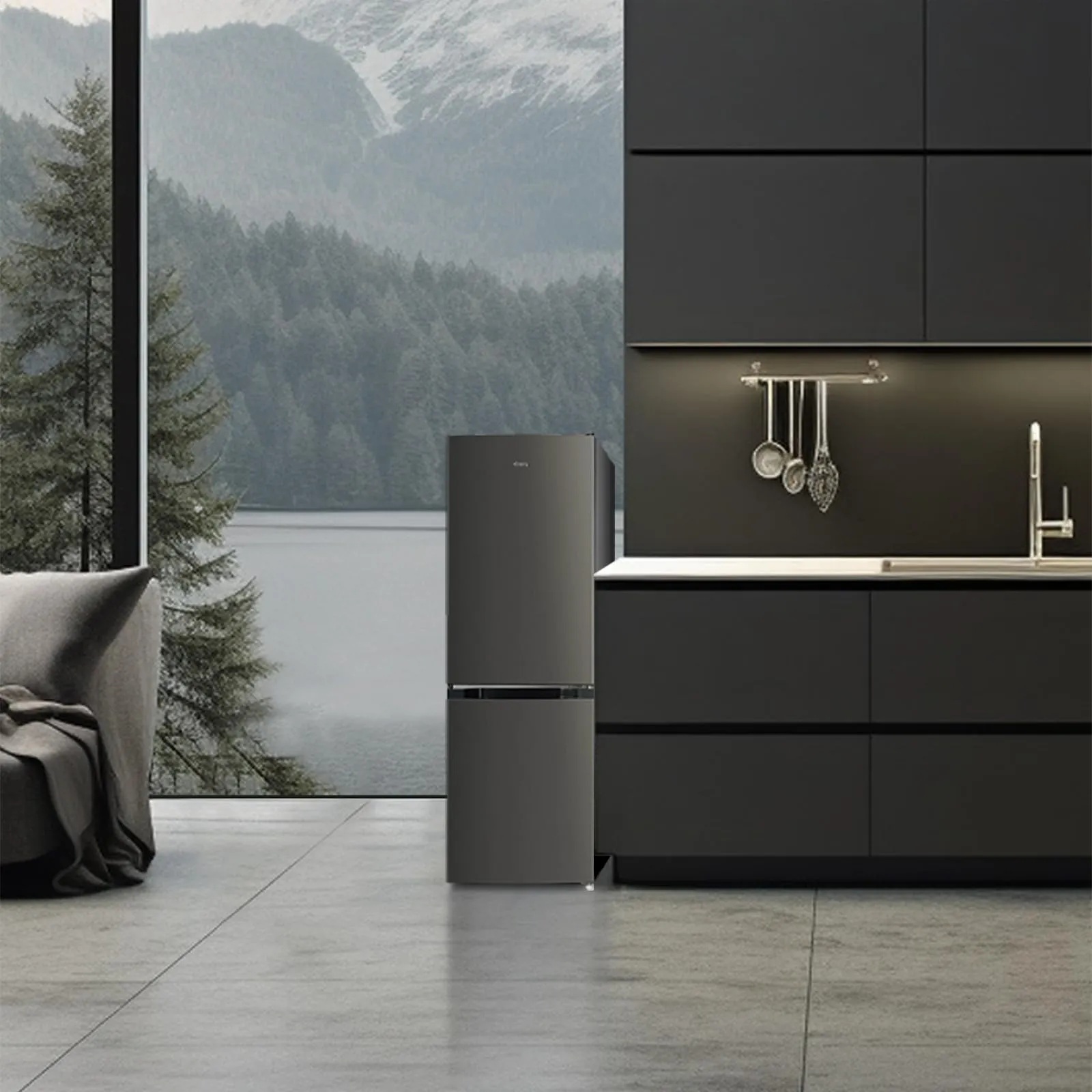 CHiQ Frigorifero Combinato Low-Frost 157L Inox Scuro (FBM157L42) - immagine 9