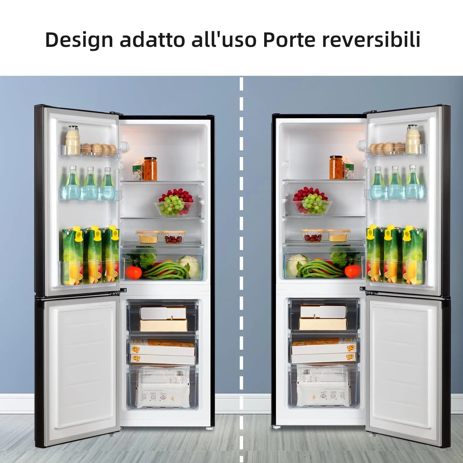 CHiQ Frigorifero Combinato Low-Frost 157L Inox Scuro (FBM157L42) - immagine 12