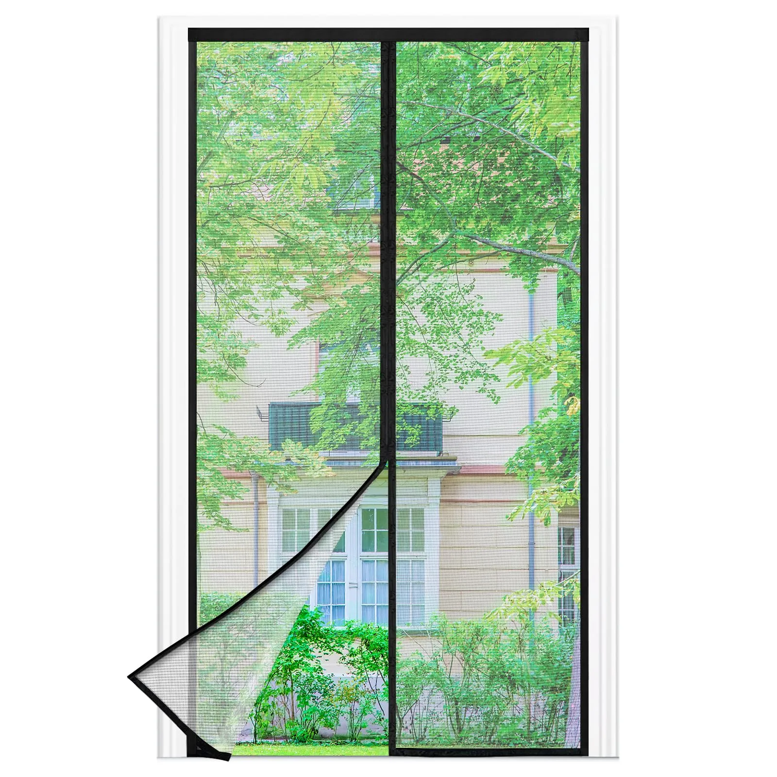 Berssen Zanzariera Magnetica per Porta e Finestra, 80 x 220 cm, Nero - immagine 1