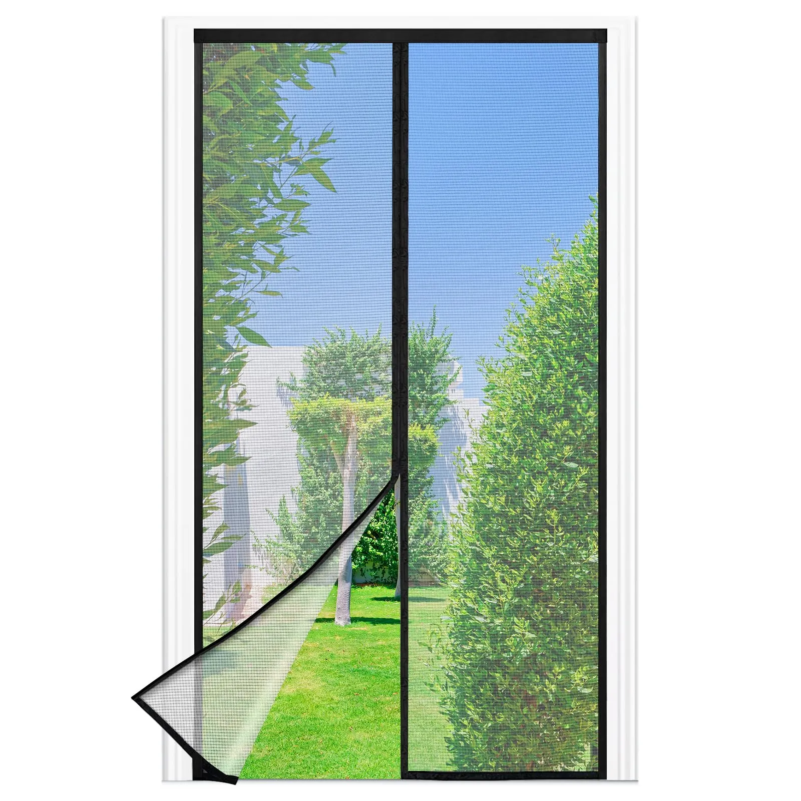 Berssen Zanzariera Magnetica, 100 x 210 cm, Nero - immagine 1