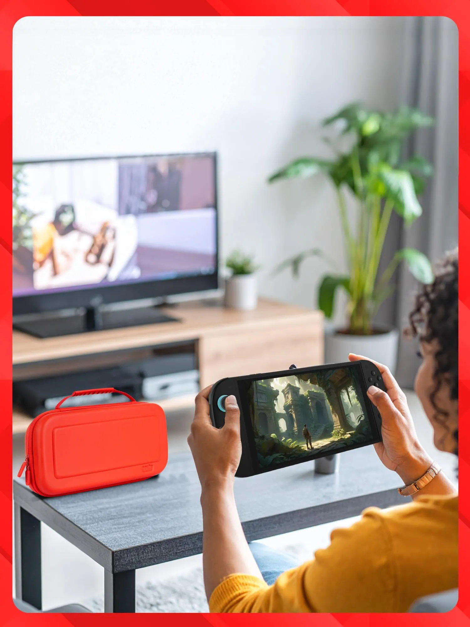 Orzly Custodia per Nintendo Switch 2, Rosso - immagine 8