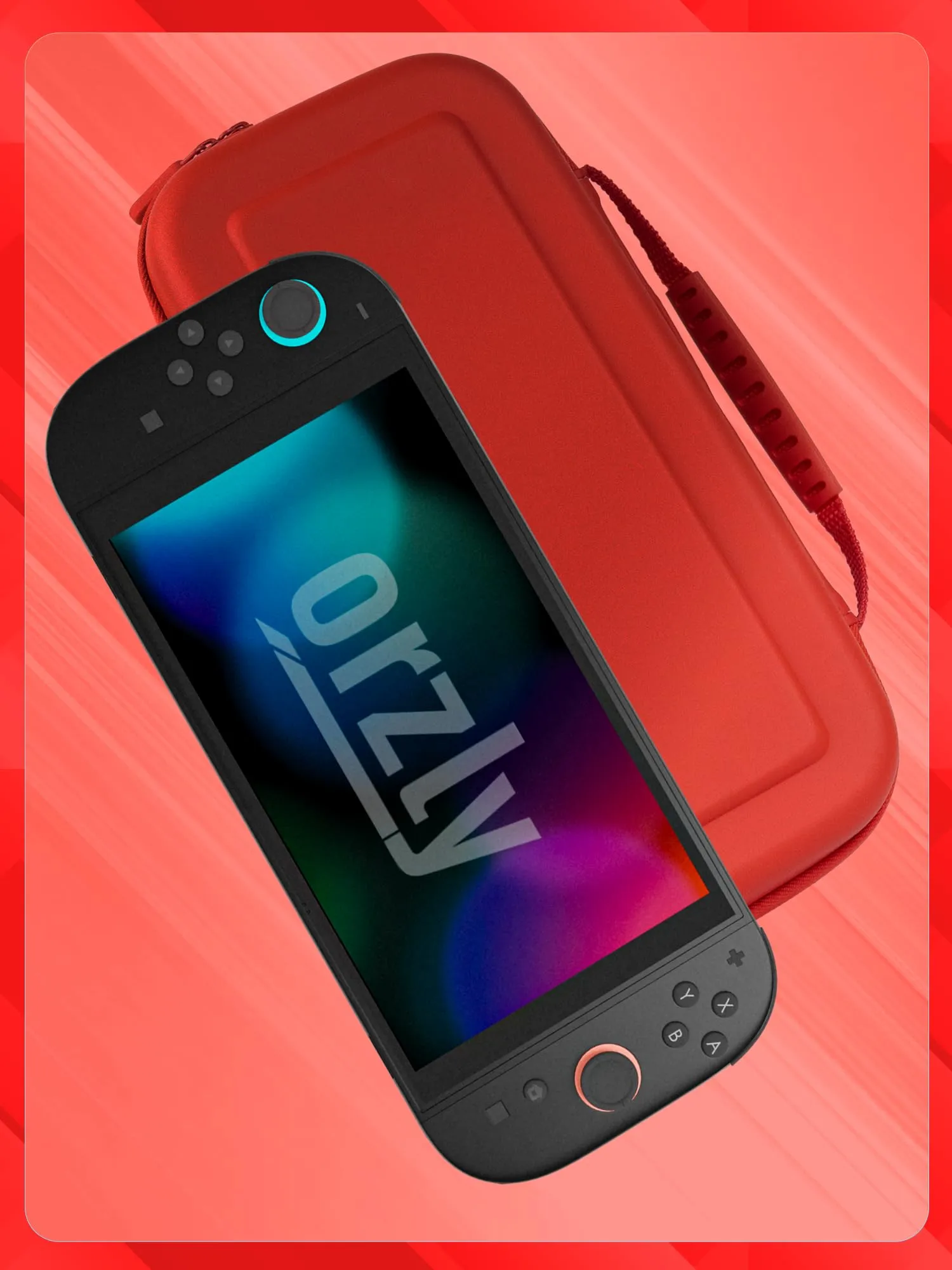 Orzly Custodia per Nintendo Switch 2, Rosso - immagine 9