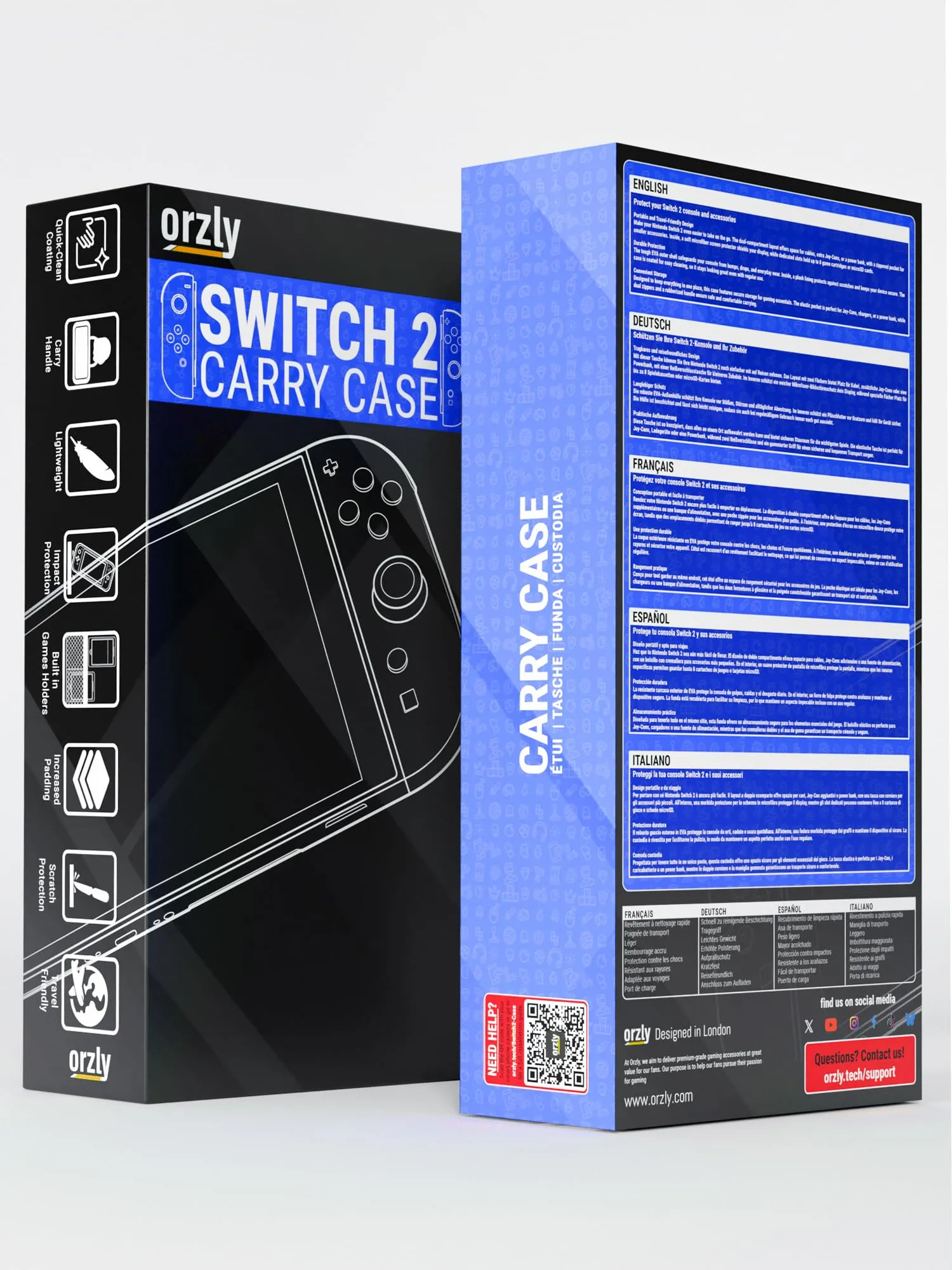 Orzly Custodia Protettiva da Viaggio per Nintendo Switch 2, Blu - immagine 3