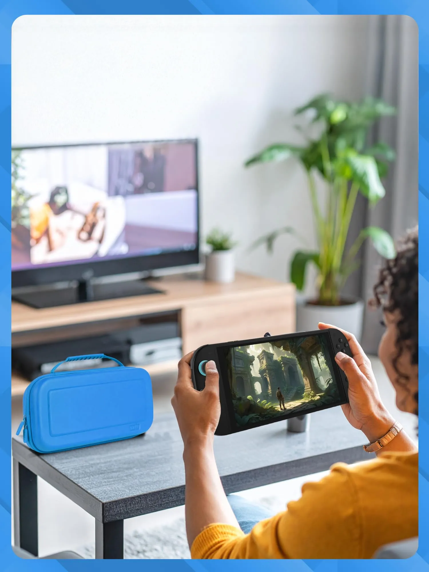 Orzly Custodia Protettiva da Viaggio per Nintendo Switch 2, Blu - immagine 8
