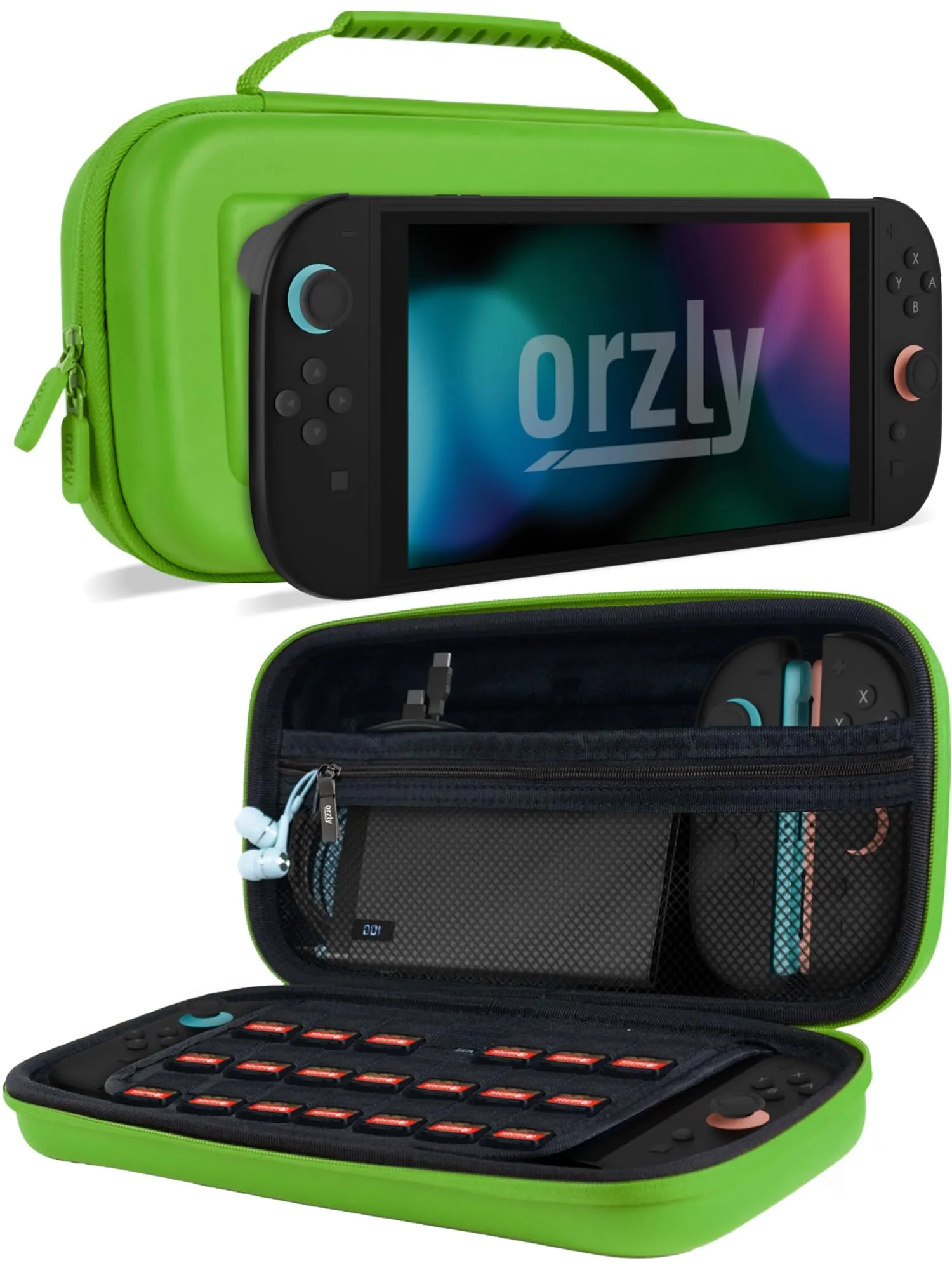 Orzly Custodia Protettiva da Viaggio per Nintendo Switch 2, Verde - immagine 1