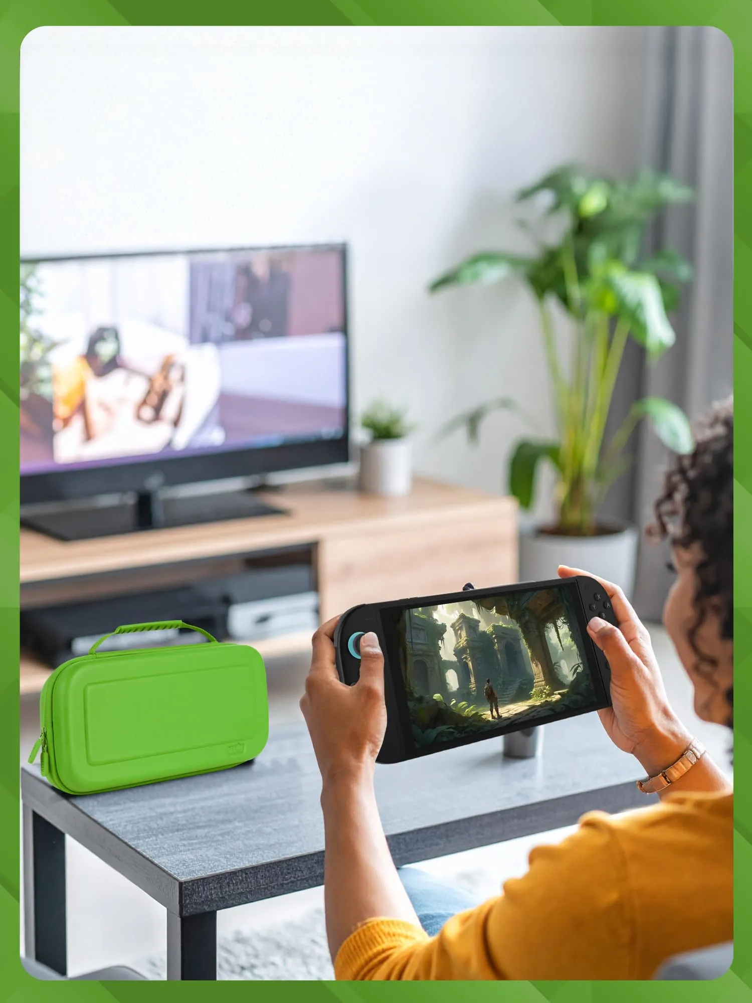 Orzly Custodia Protettiva da Viaggio per Nintendo Switch 2, Verde - immagine 5