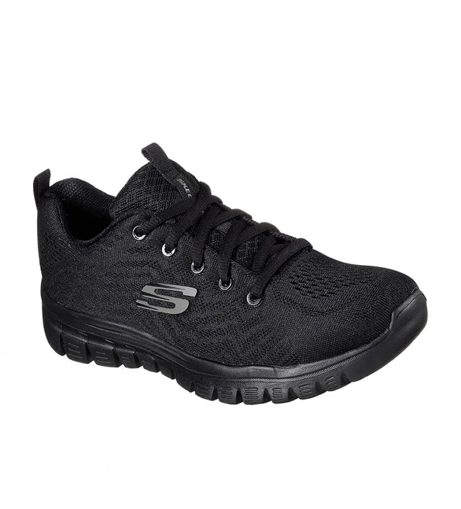 Skechers Graceful Get Connected Trainers, Black Mesh Trim, 35.5 EU Larga - immagine 4