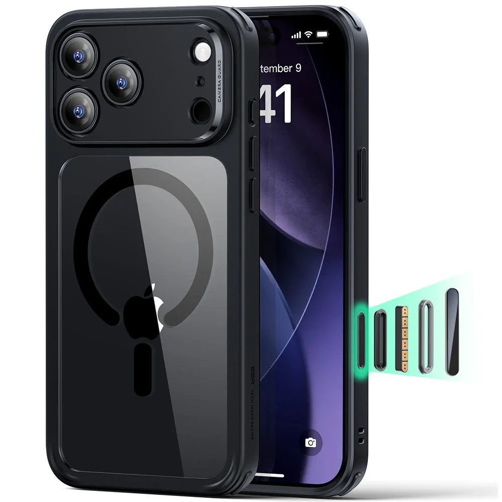 ESR Classic Hybrid Cover for iPhone 18 Pro Max/17 Pro Max, Nero Trasparente - immagine 1