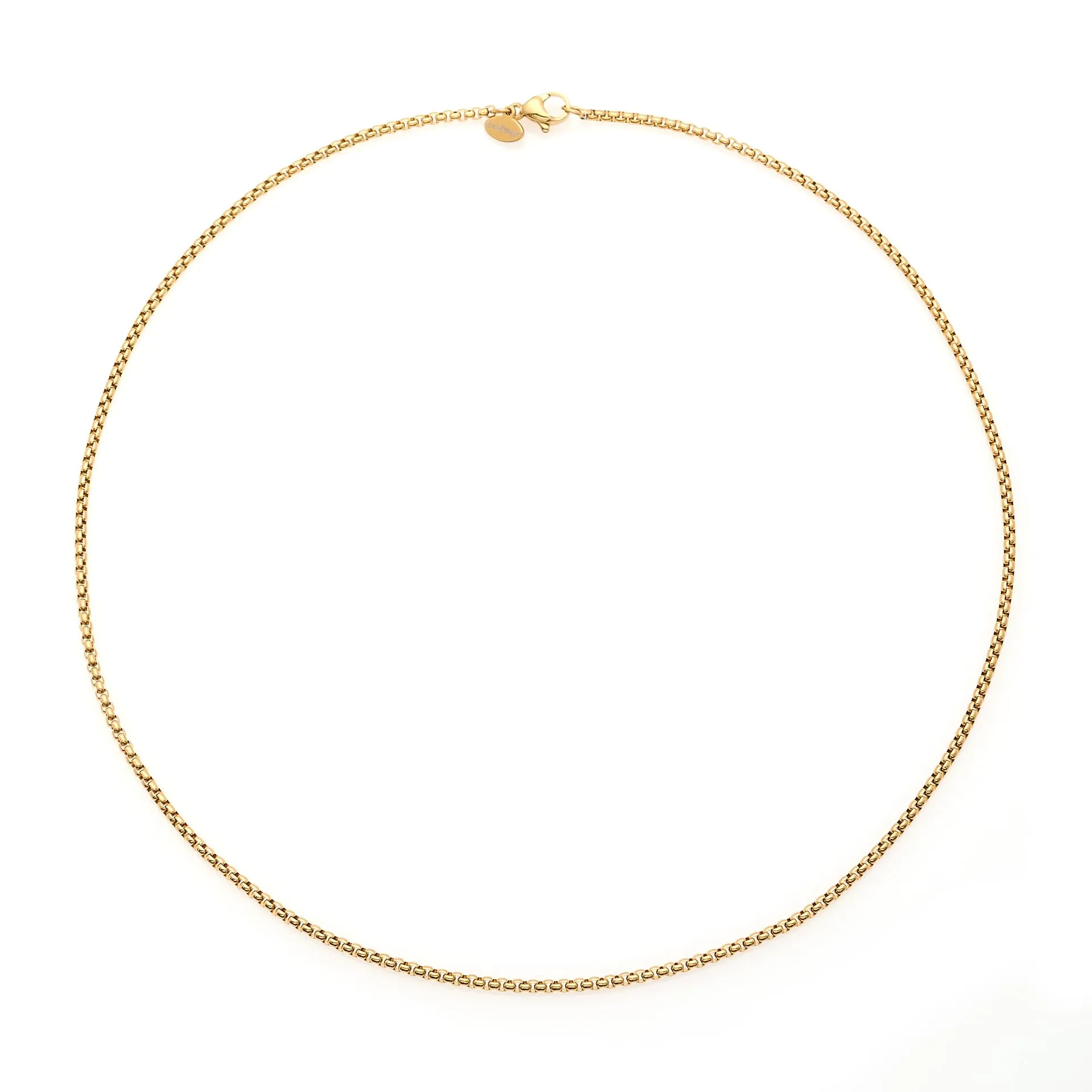 Louis Ciocchetti dal 1887 Collana Uomo in Acciaio Inox, 2mm, 45cm, Oro - immagine 1