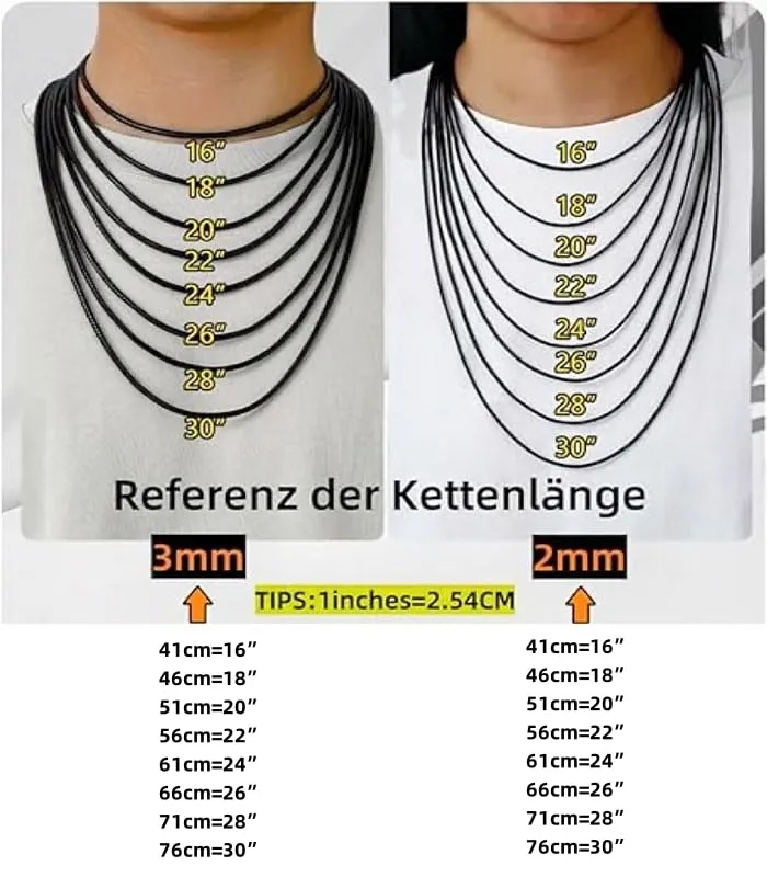 AFSTALR Collana in Pelle Sintetica Intrecciata Unisex, 2mm Marrone, Chiusura in Acciaio Inossidabile, 41cm - immagine 7