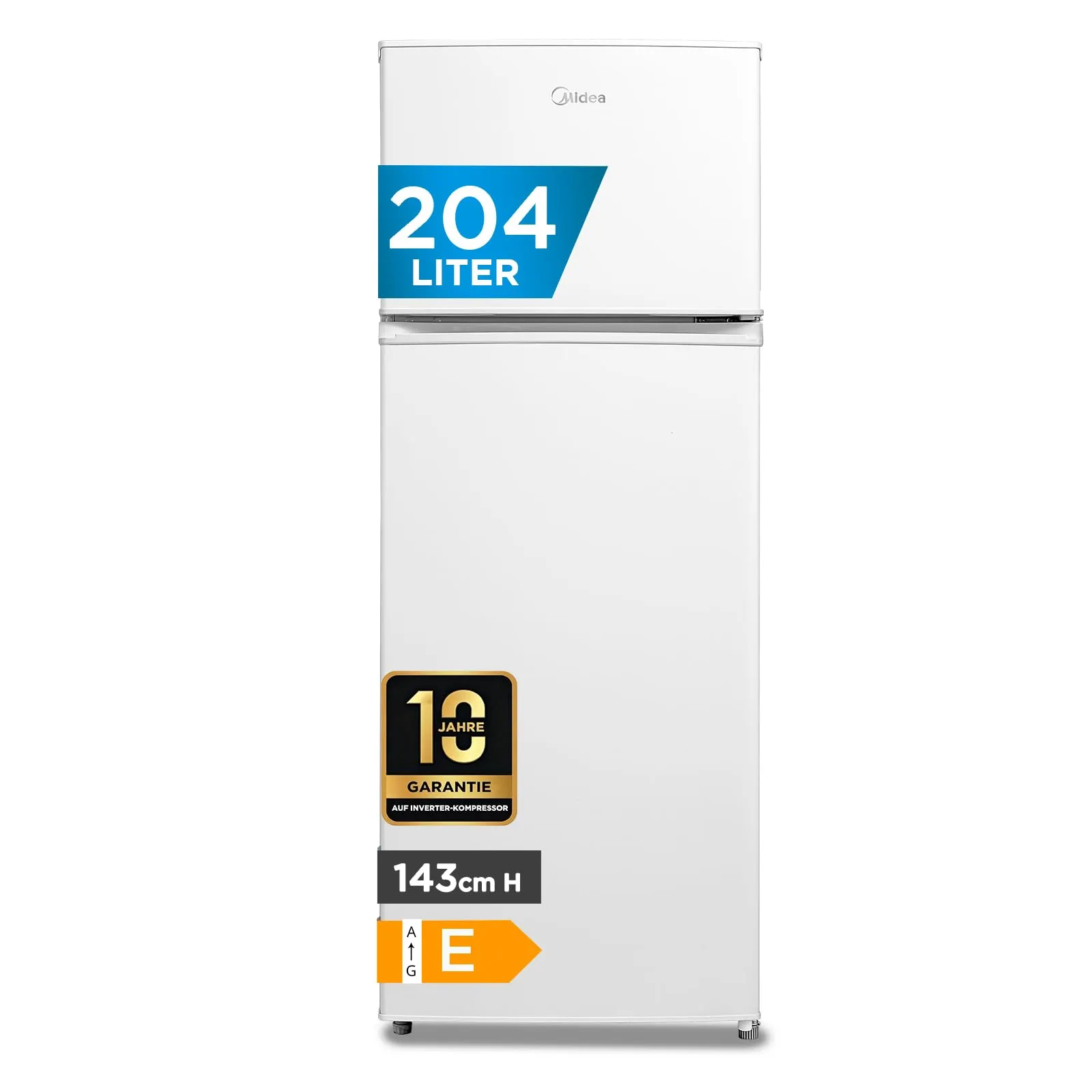 Midea Frigo Doppia Porta 204L Compressore Inverter MERT210FGE01 - immagine 1