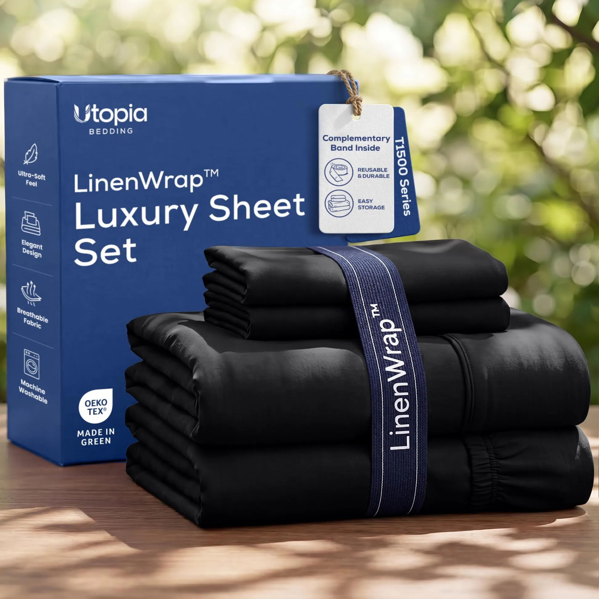 Utopia Bedding Set di lenzuola in microfibra spazzolata, 3 pezzi, tasca profonda 38,1 cm, motivo a frecce, Twin, Bianco - immagine 1