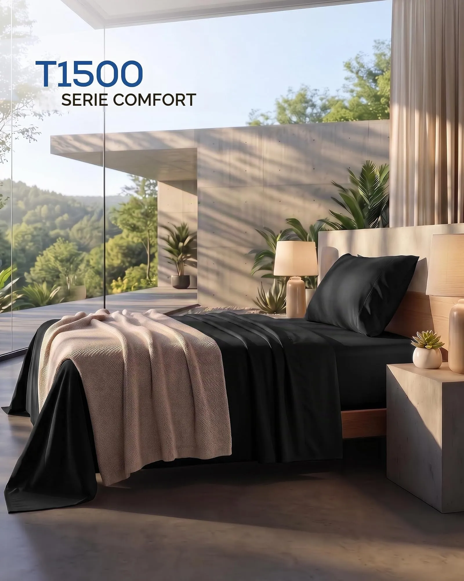 Utopia Bedding Set di lenzuola in microfibra spazzolata, 3 pezzi, tasca profonda 38,1 cm, motivo a frecce, Twin, Bianco - immagine 2